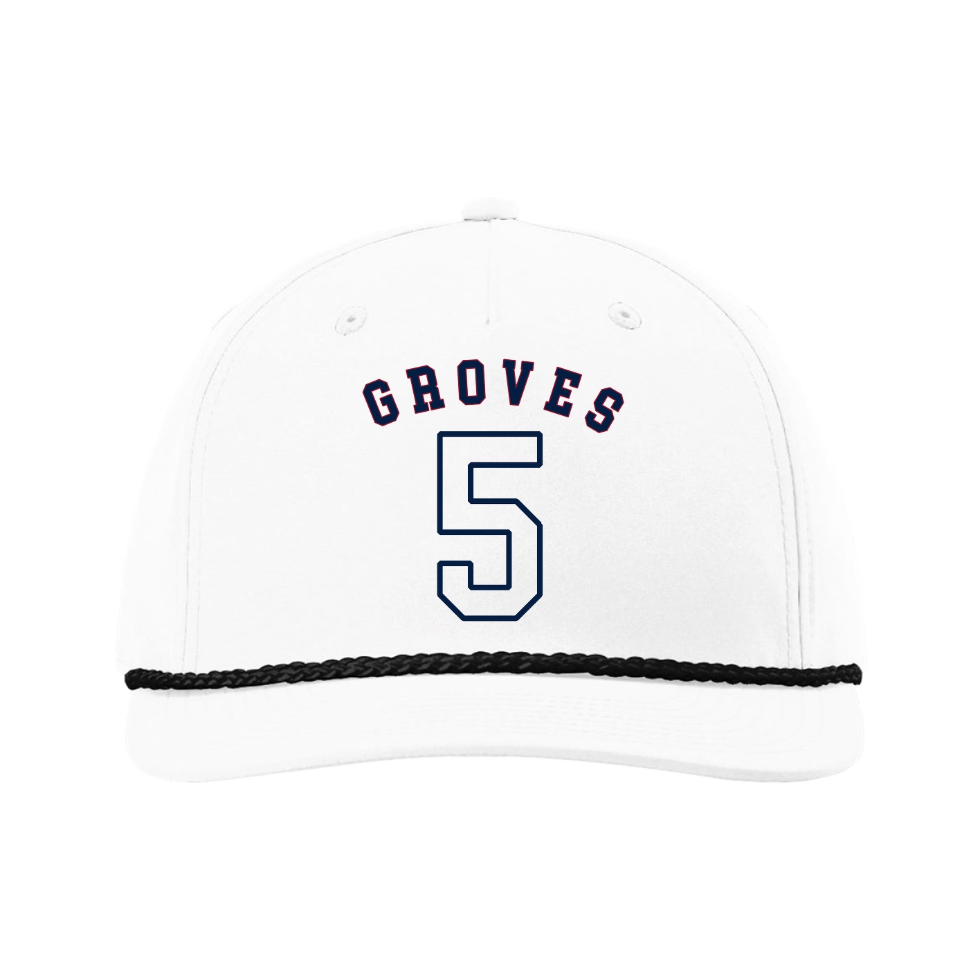 Five-Panel Classic Rope Cap — Shirsey Arch in White