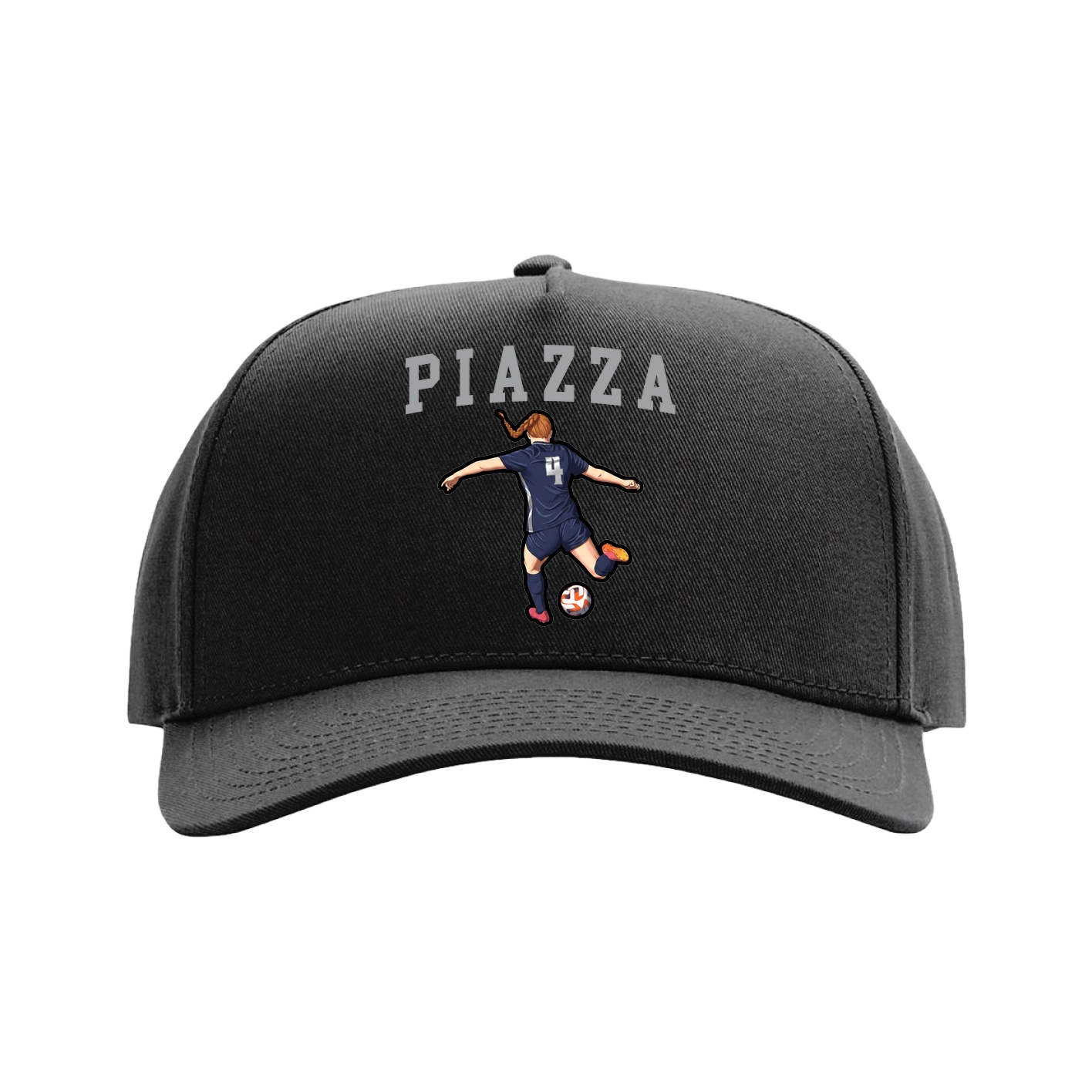 Full Fabric Five-Panel Champ Cap — Shirsey in Black