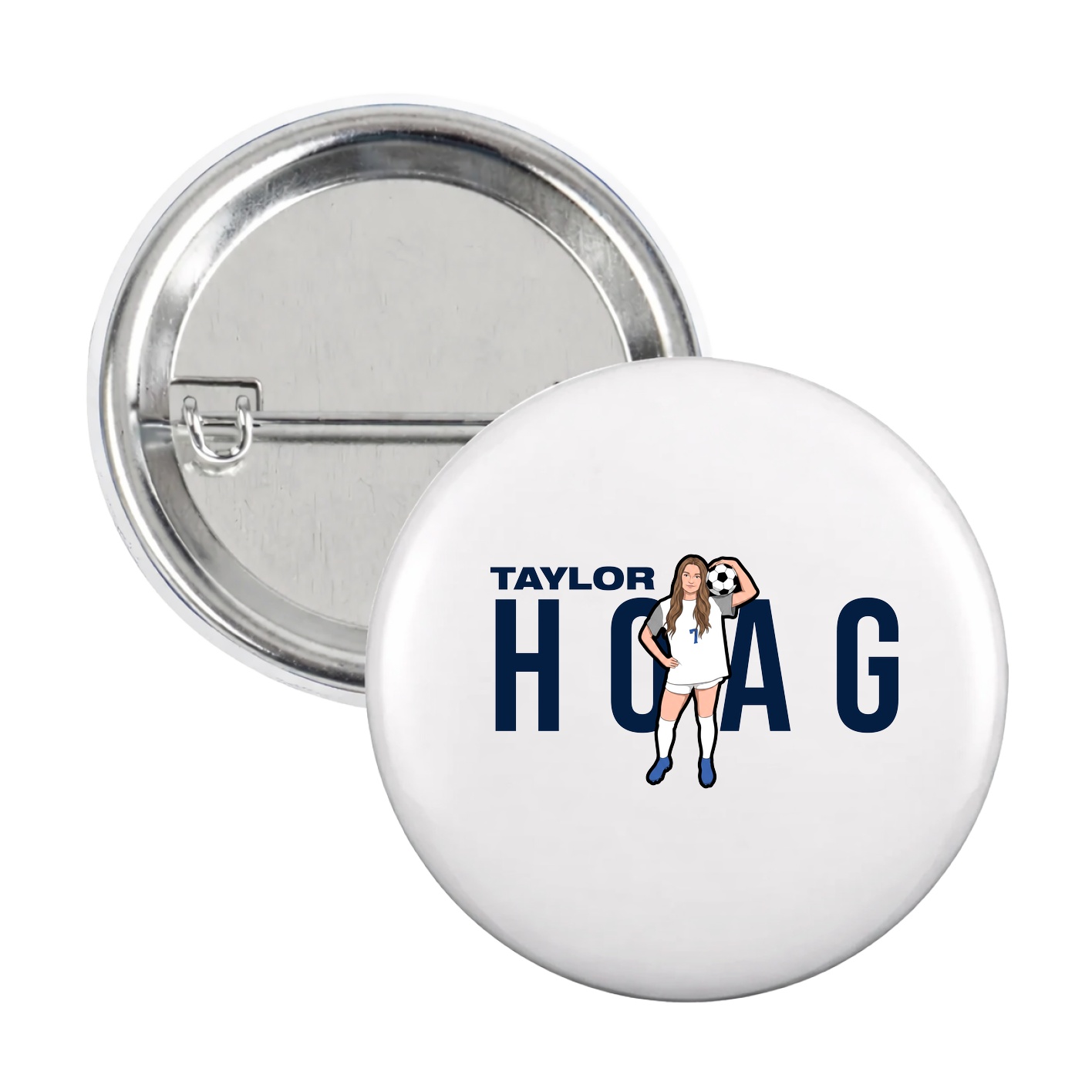 Game Day Button — Player Name in White