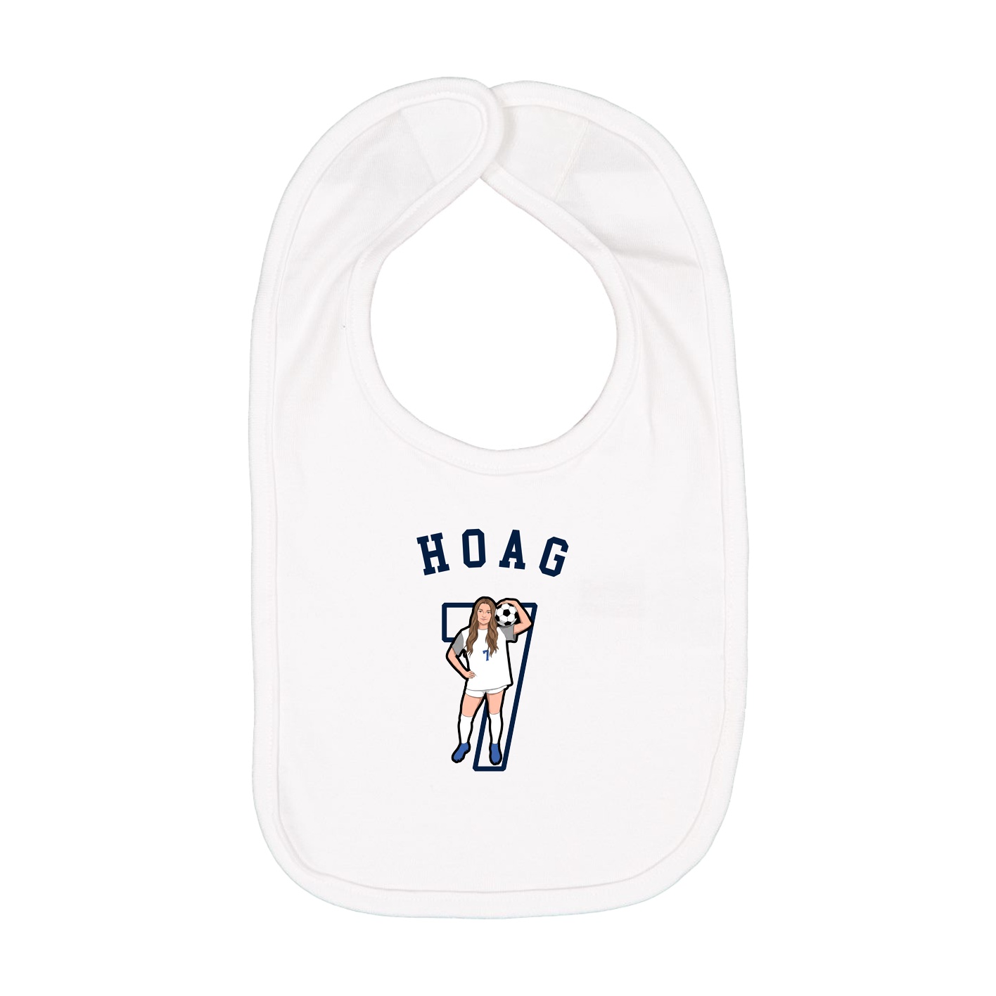 Infant Bib — Shirsey Arch in White