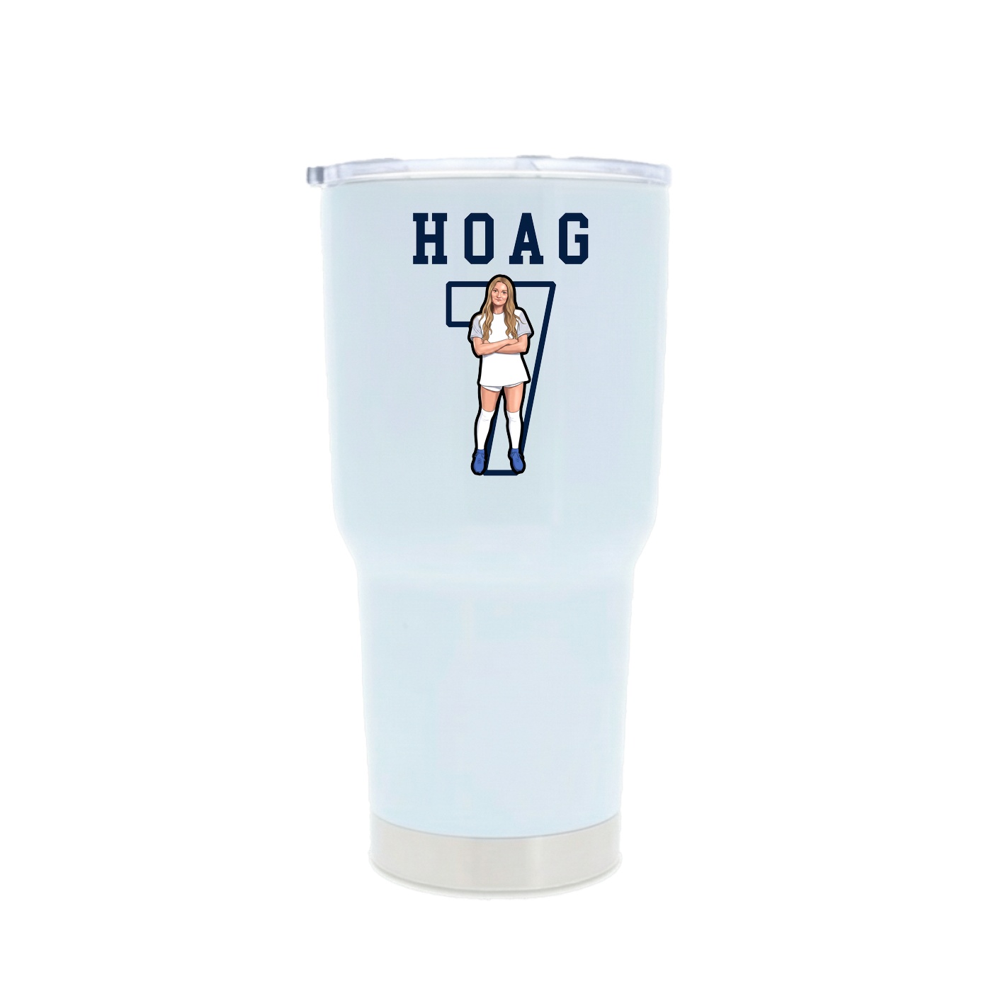 30oz Stainless Steel Tumbler — Shirsey in White