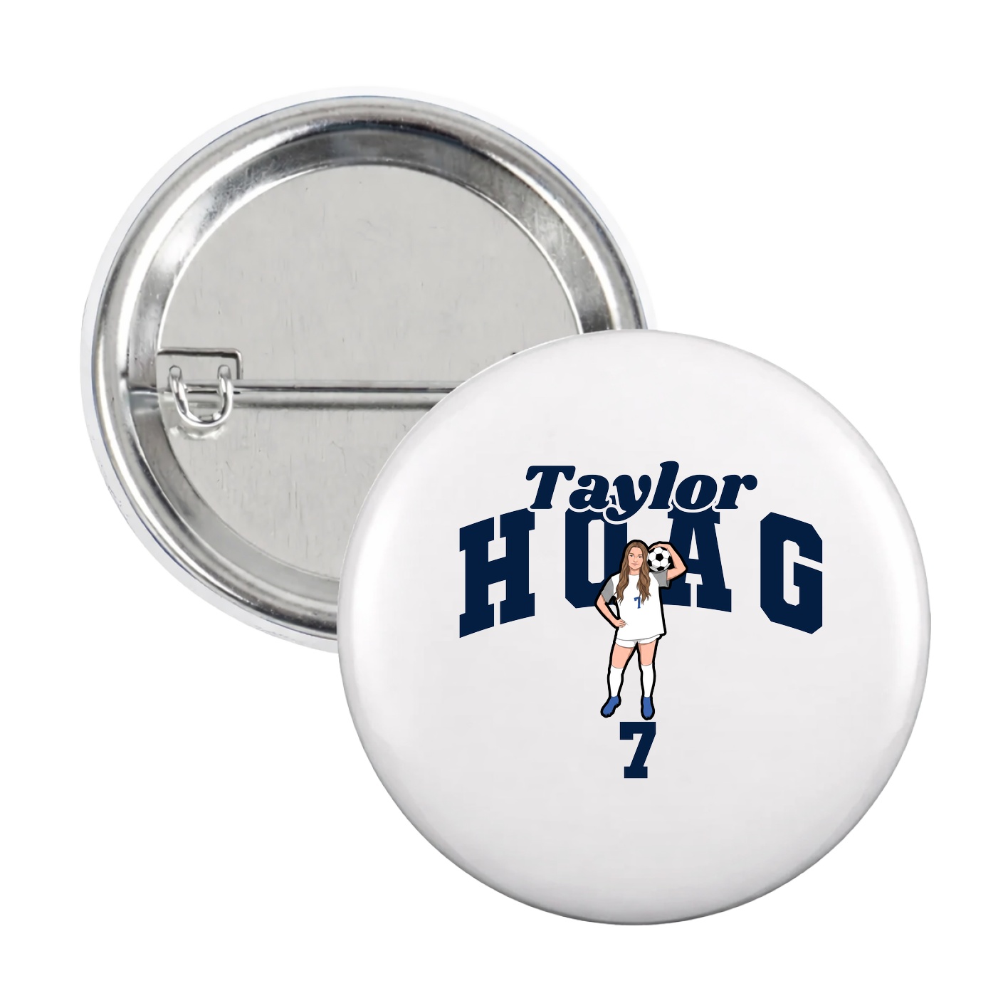 Game Day Button — Signature Arch in White