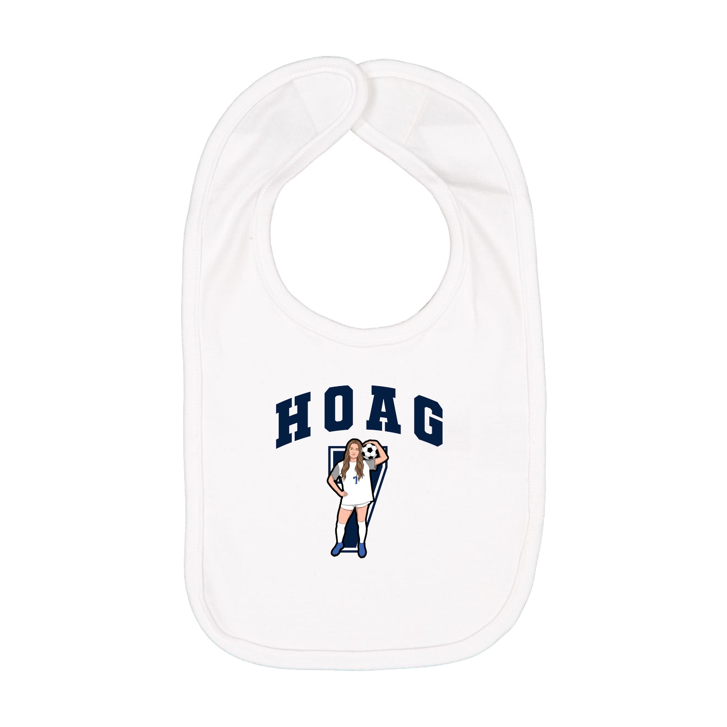 Infant Bib — Number in White