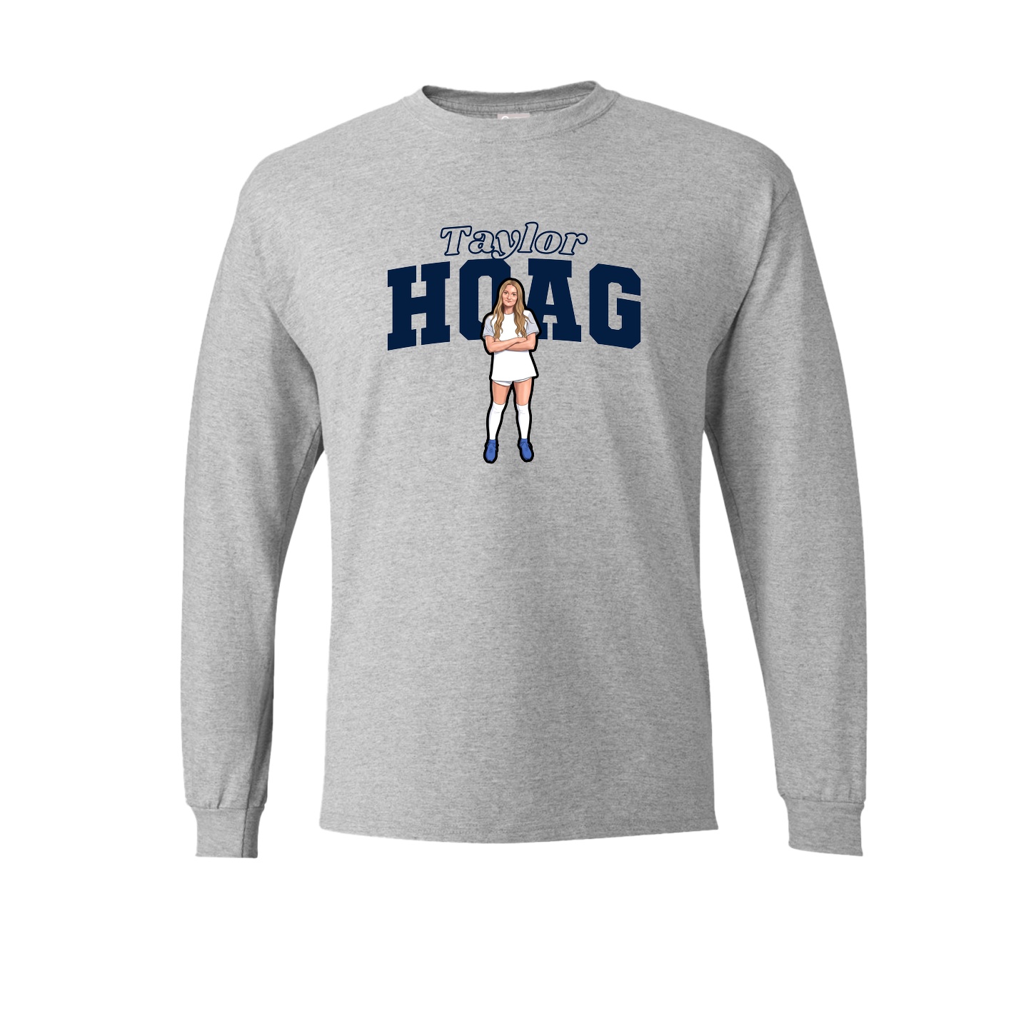 Long Sleeve Tee — Name Arch in Grey