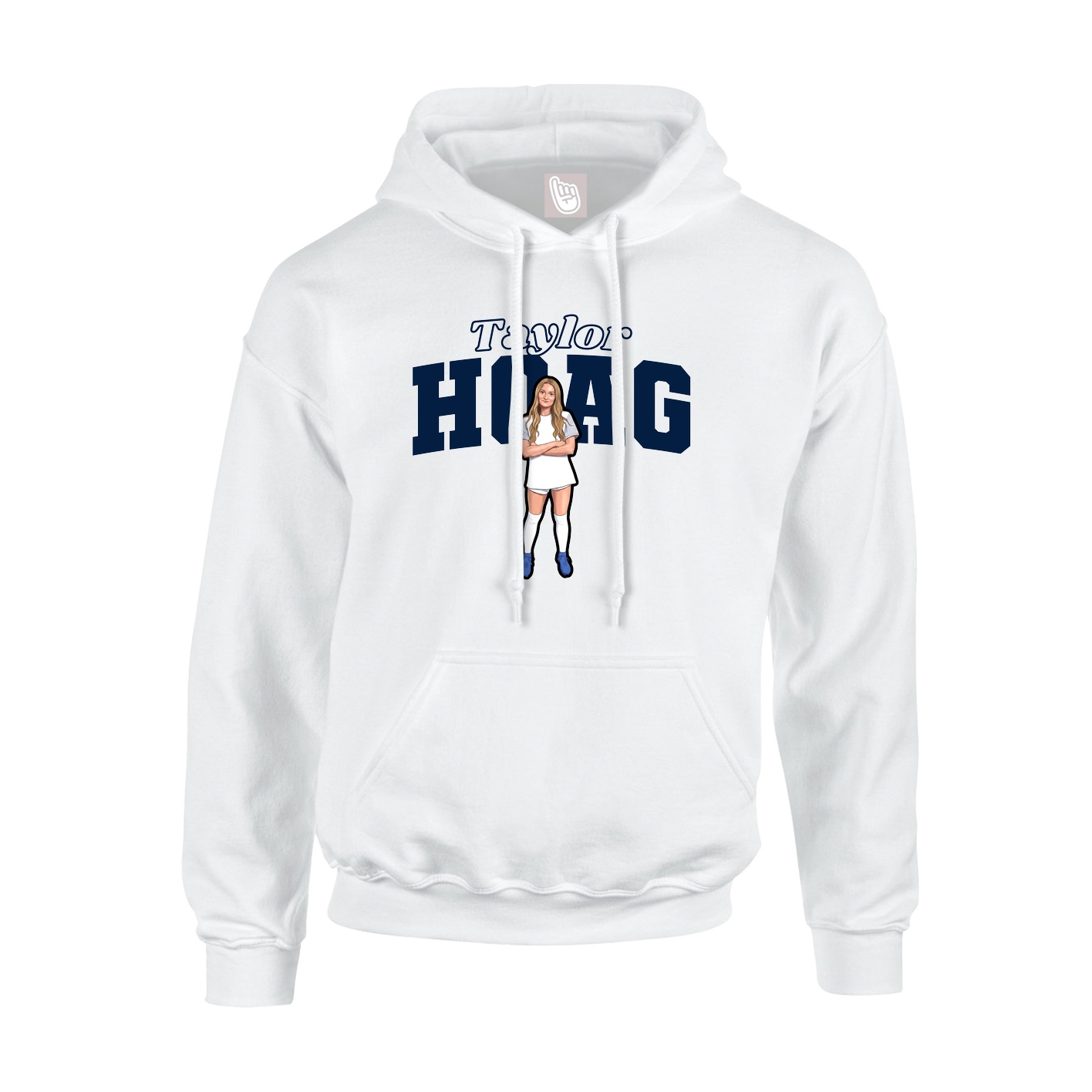 Hoodie — Name Arch in White