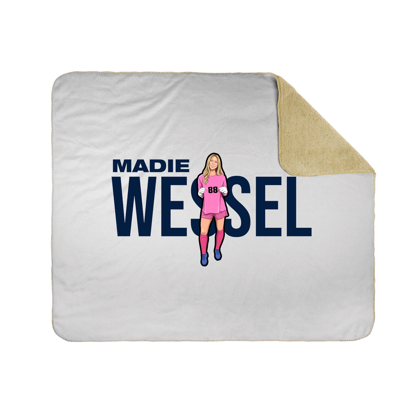 Throw Blanket — Player Name in White
