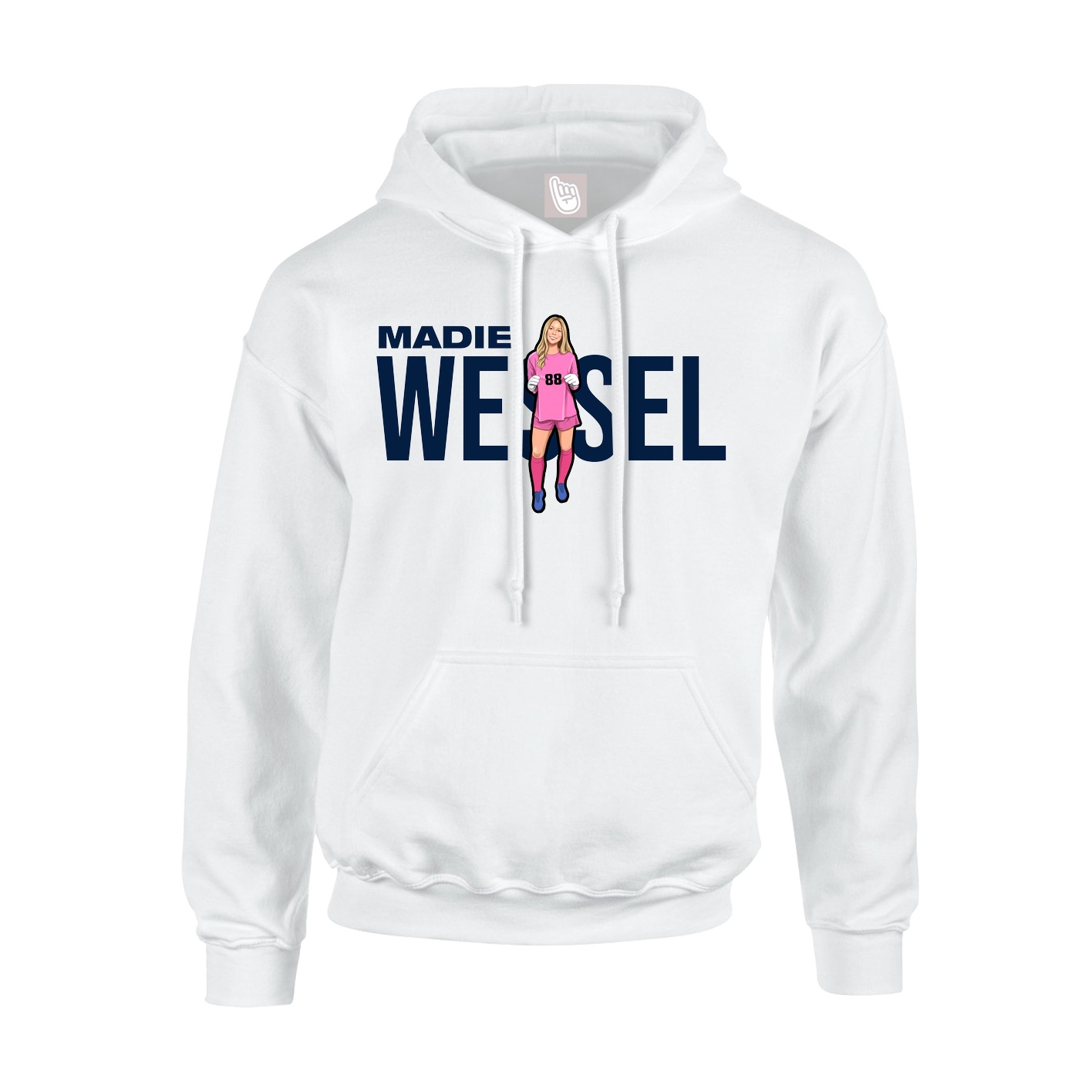Youth Hoodie — Player Name in White
