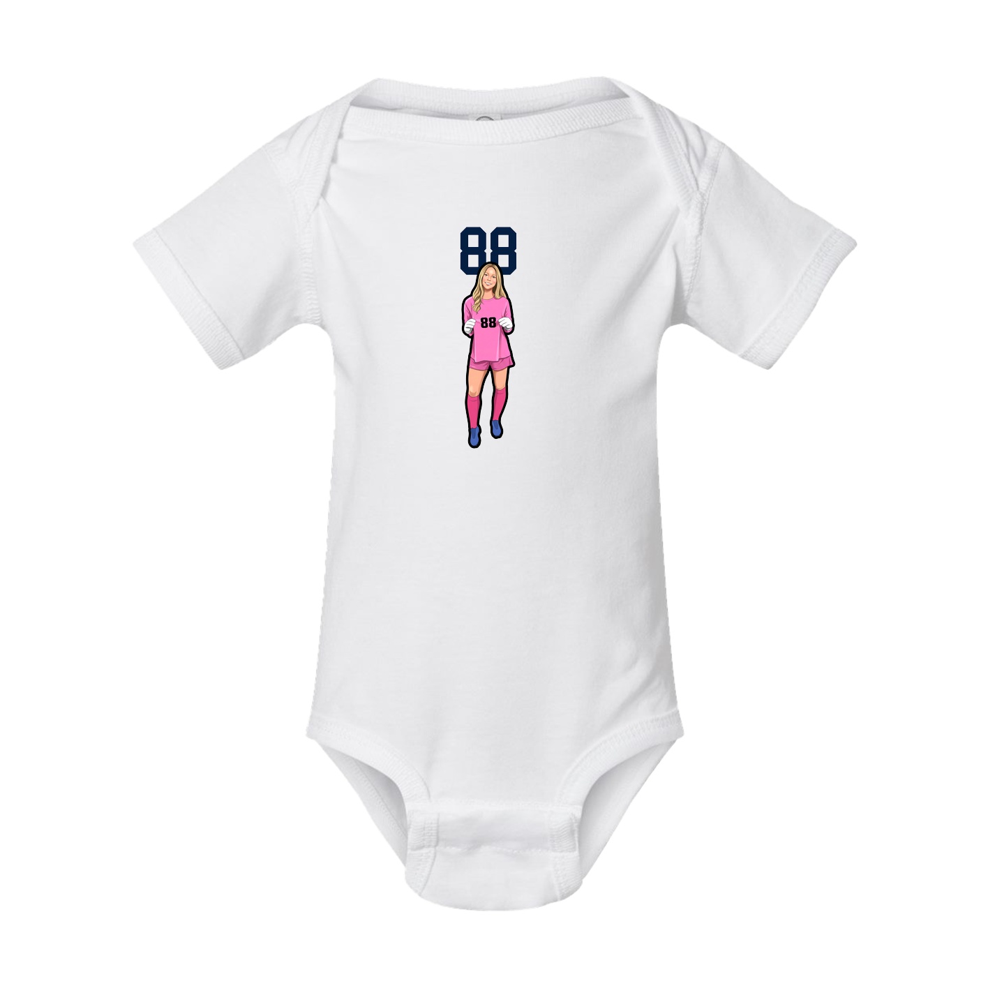 Baby Onesie — Number Top in White