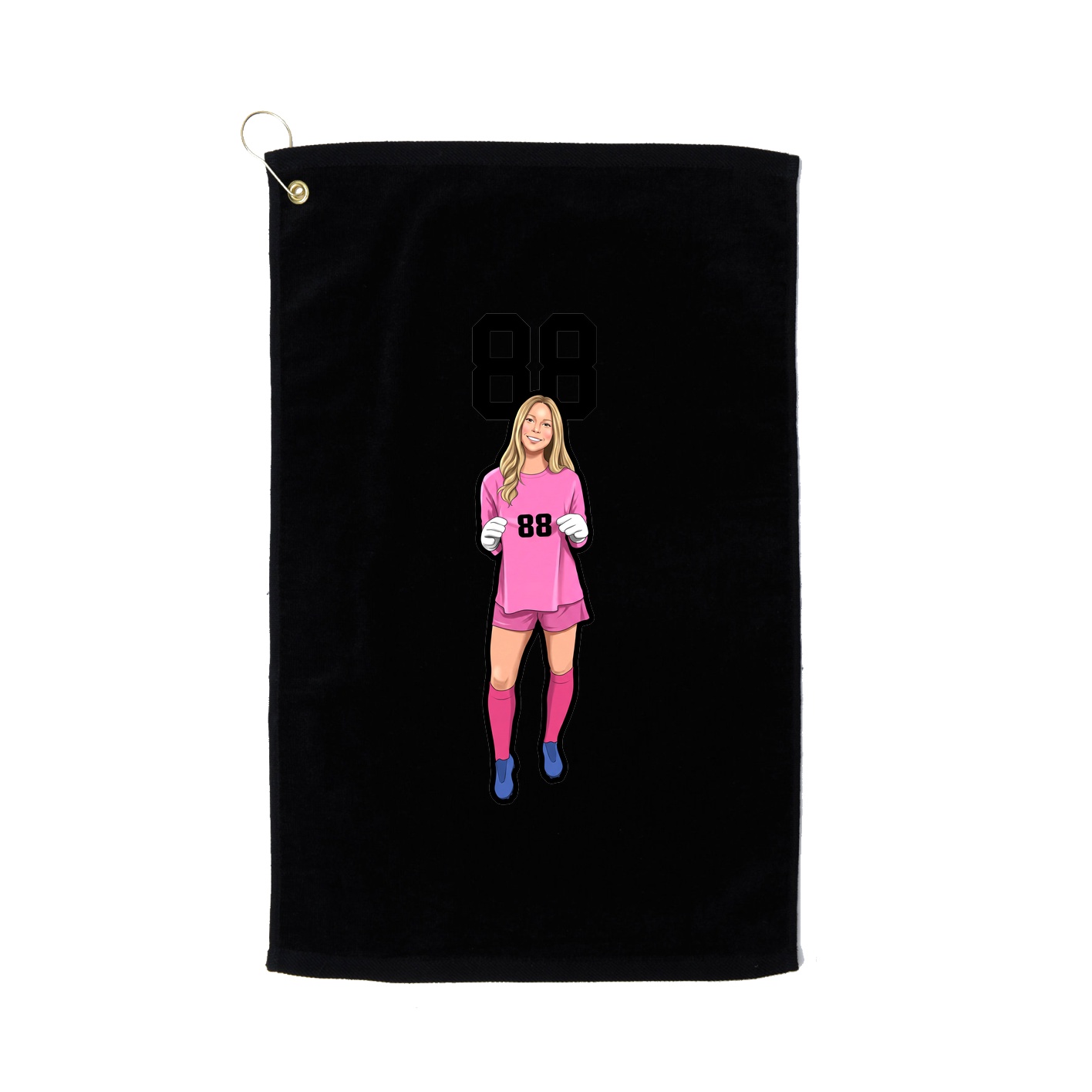 Golf Towel — Number Top in Black