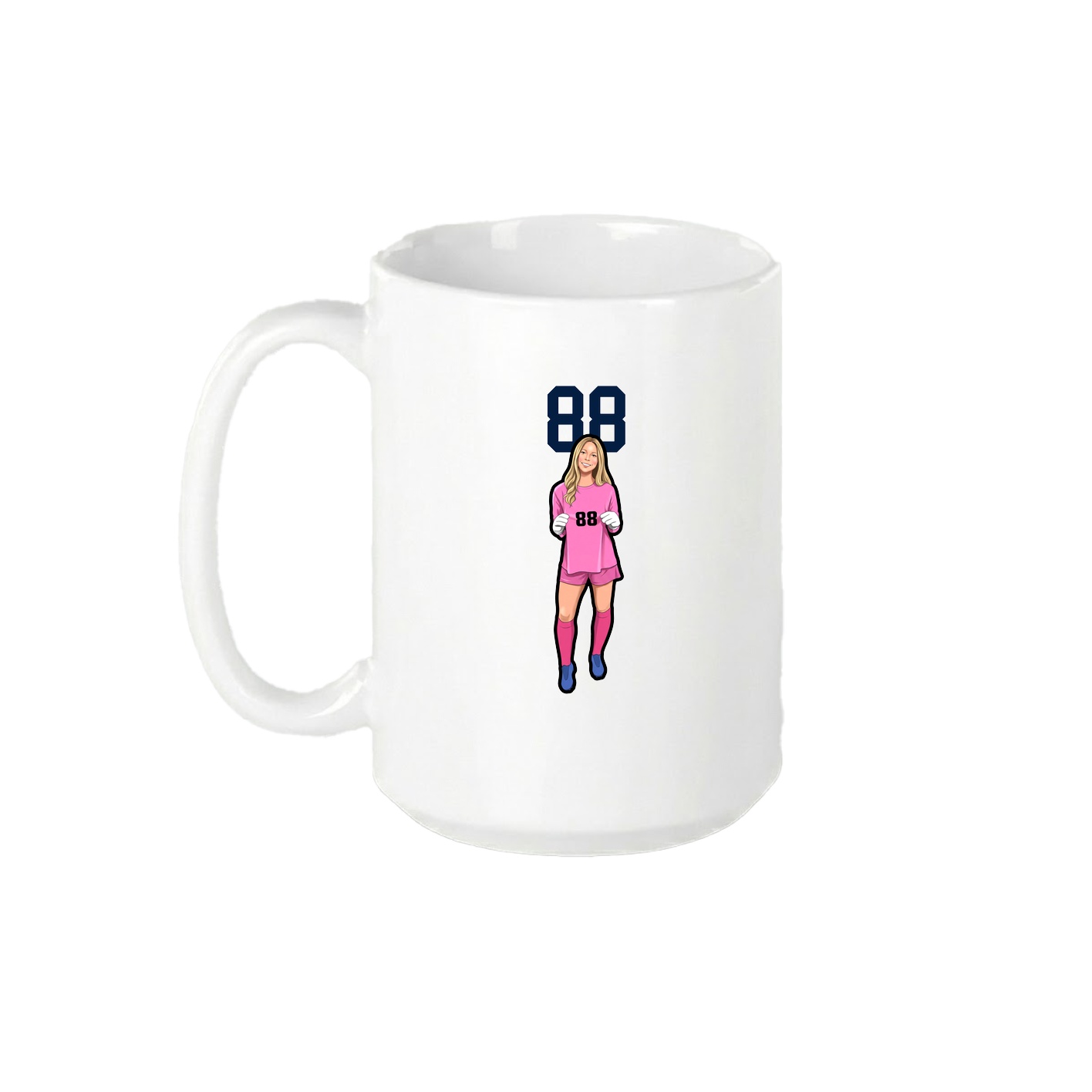 15oz Coffee Mug — Number Top in White