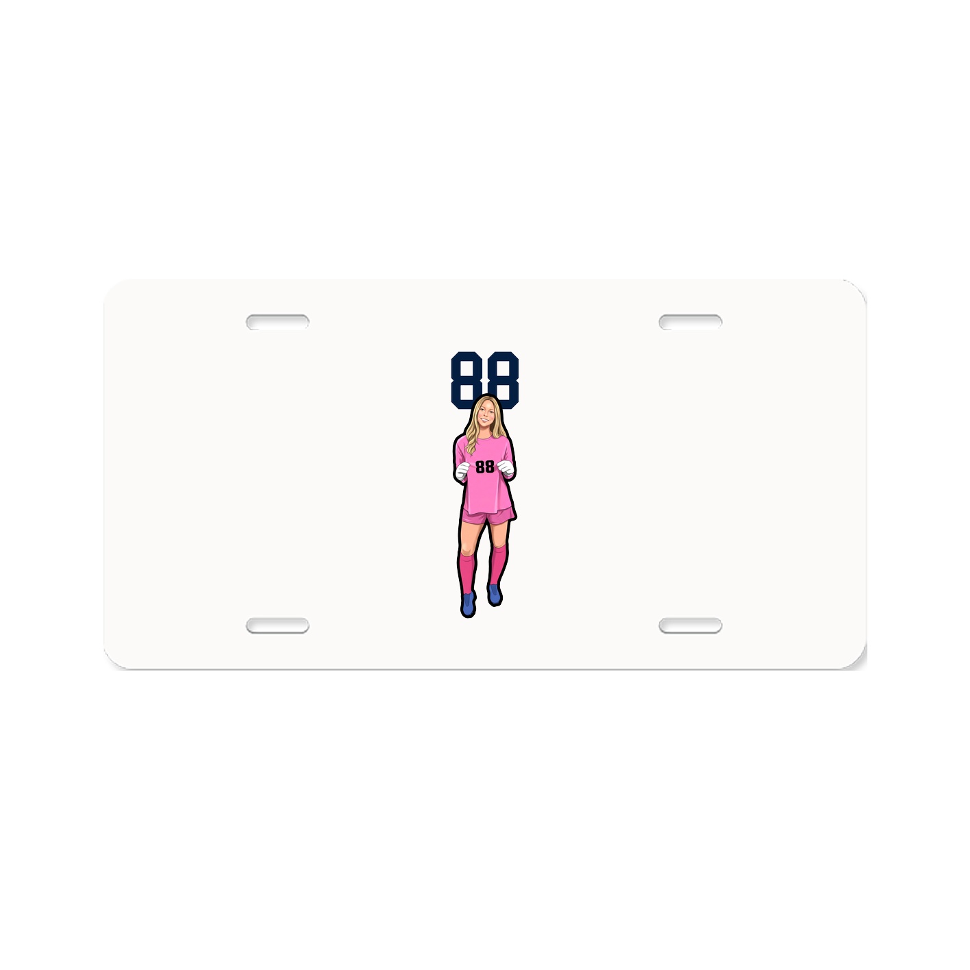 License Plate — Number Top in Classic