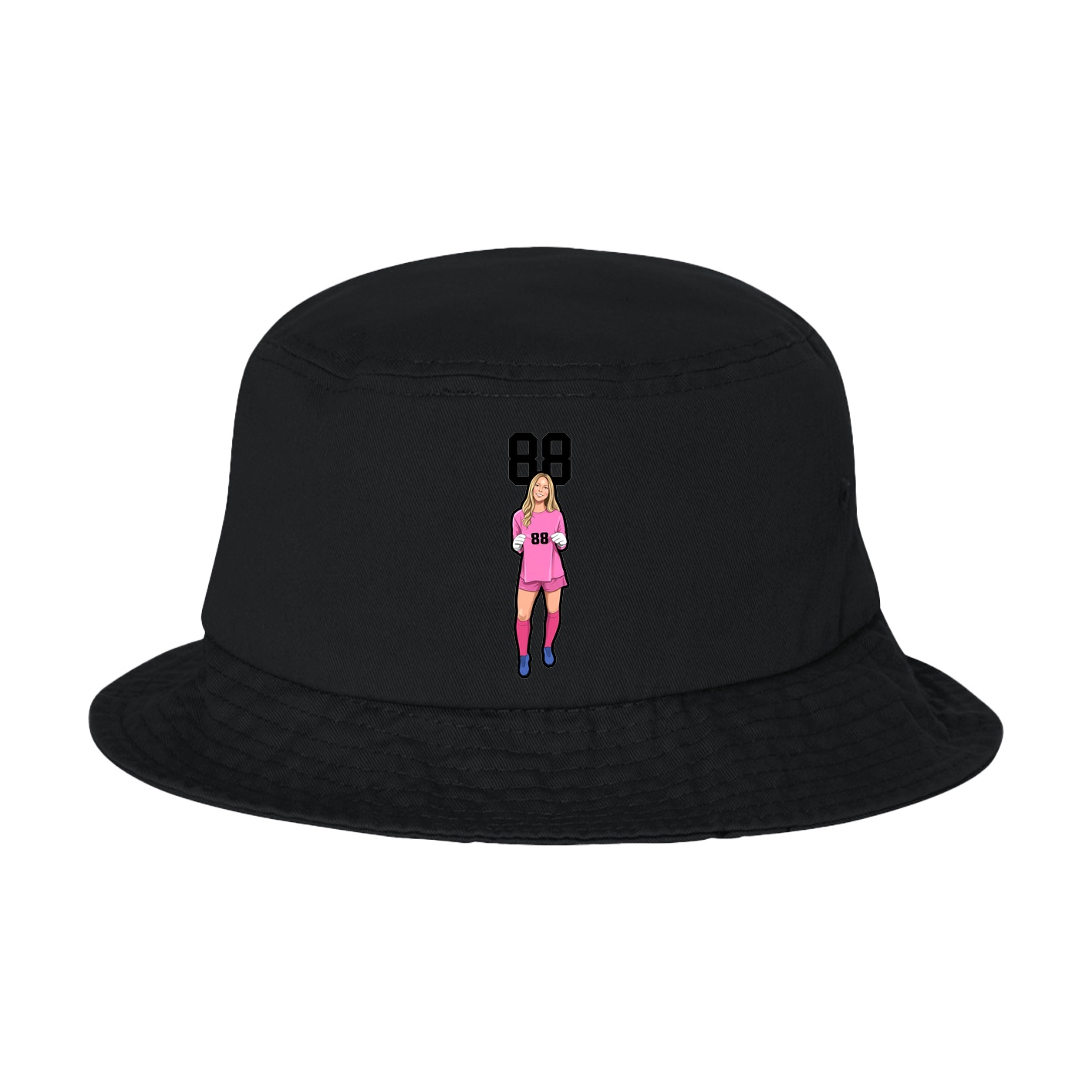 Bucket Cap — Number Top in Black