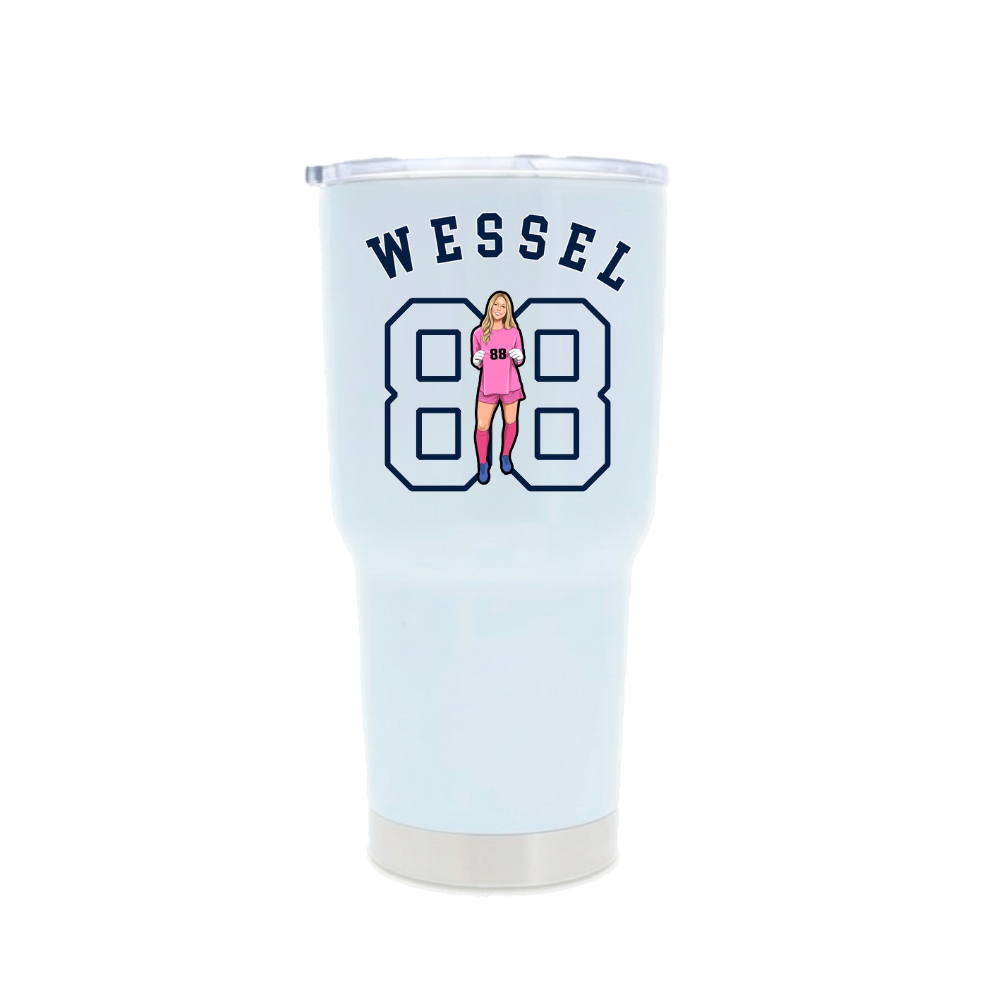 30oz Stainless Steel Tumbler — Shirsey Arch in White