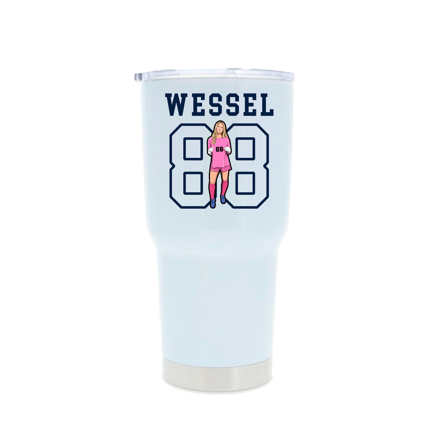 30oz Stainless Steel Tumbler — Shirsey in White