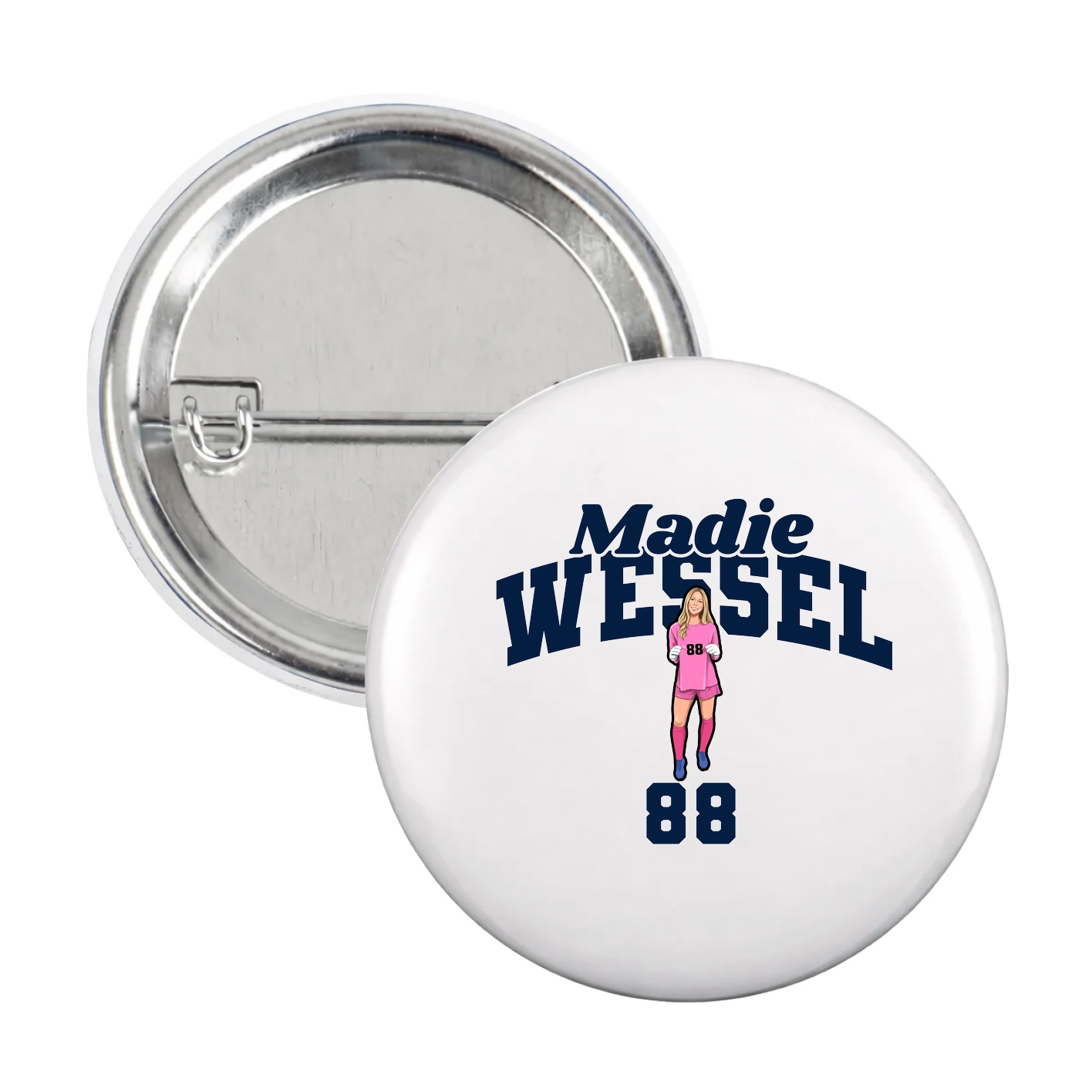 Game Day Button — Signature Arch in White