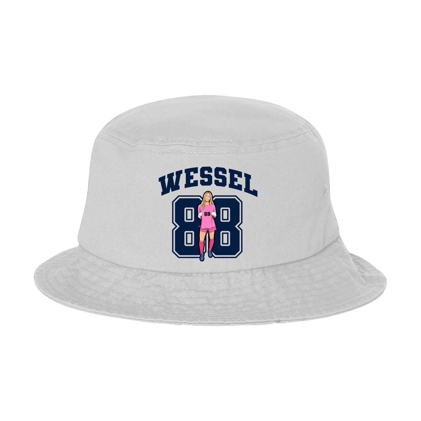 Bucket Cap — Number in White