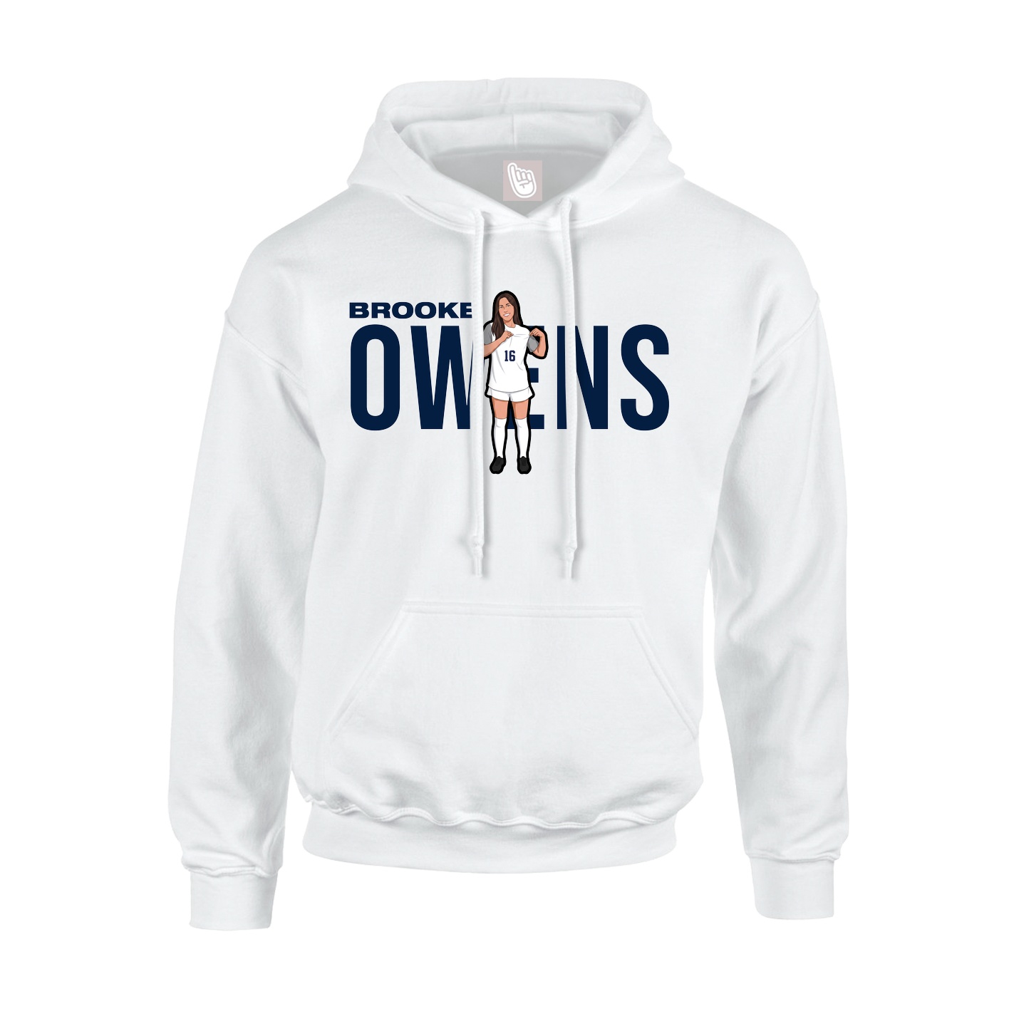 Youth Hoodie — Player Name in White