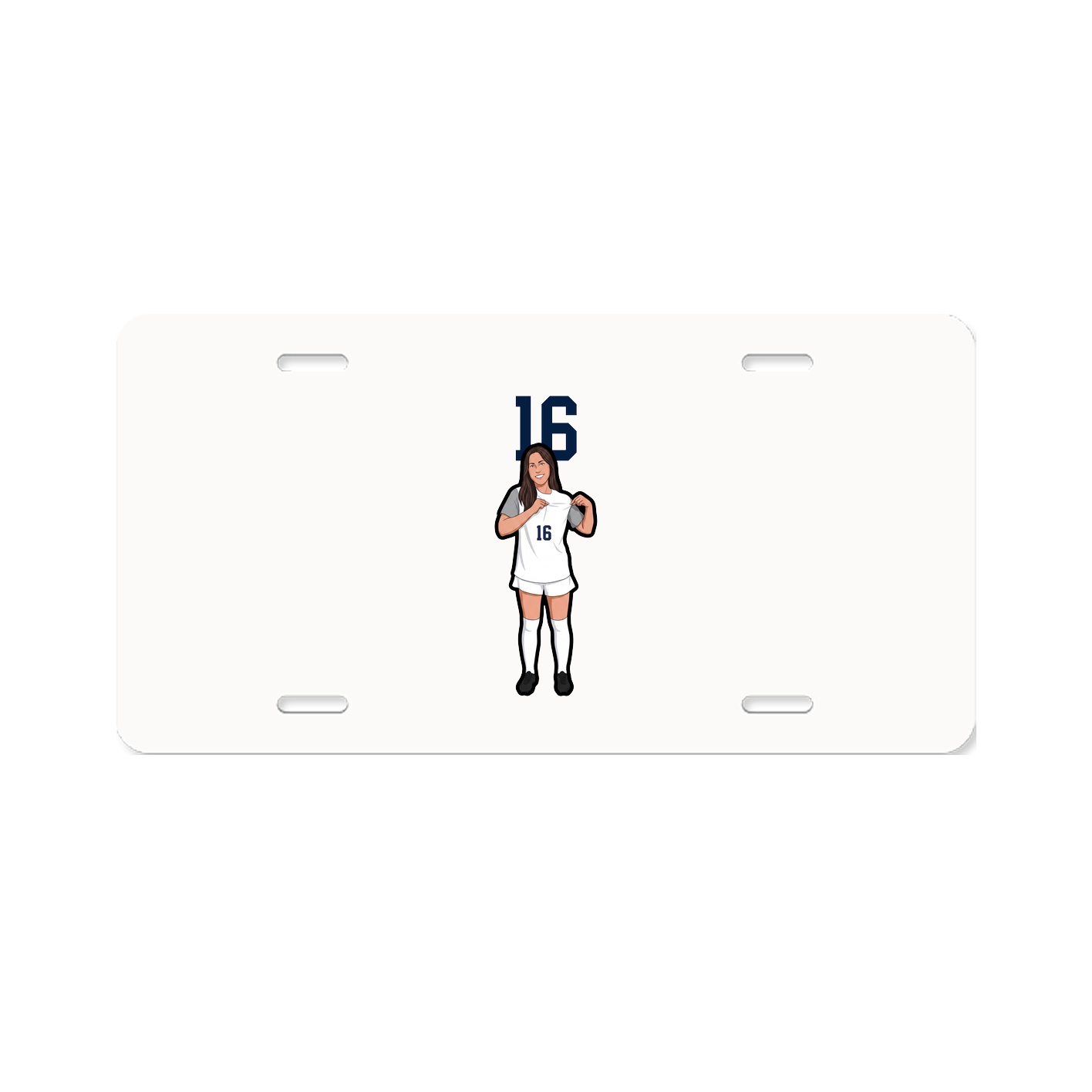 License Plate — Number Top in Classic