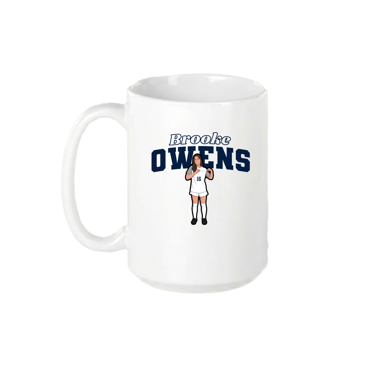 15oz Coffee Mug — Name Arch in White