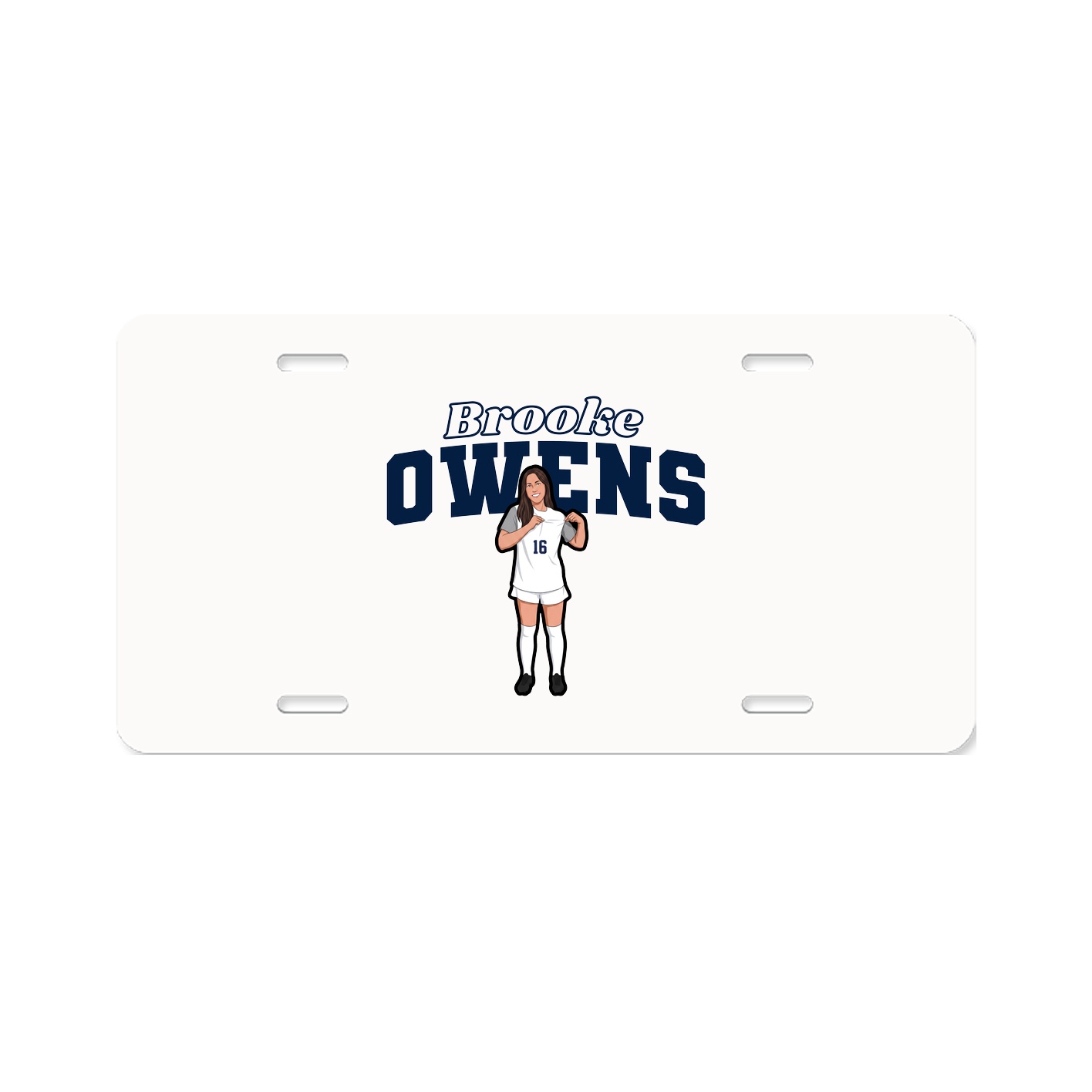 License Plate — Name Arch in Classic
