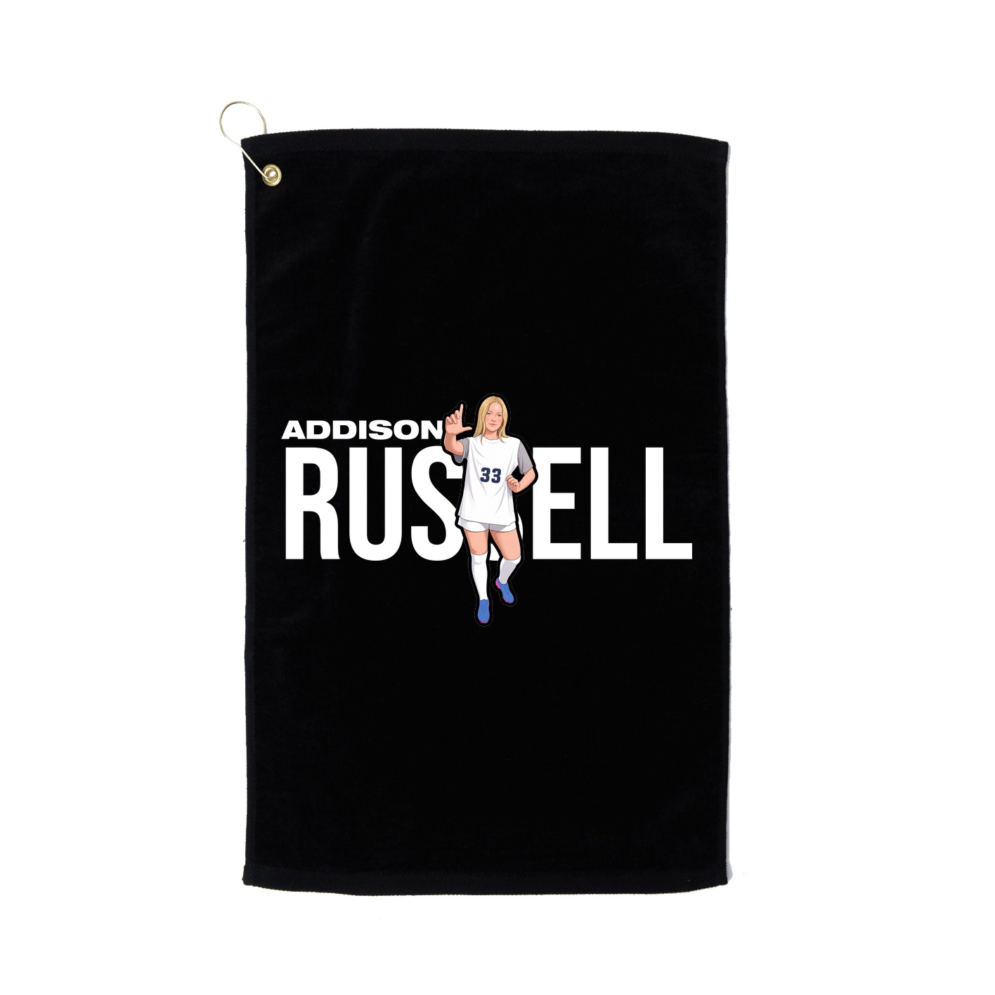Golf Towel — Player Name in Black