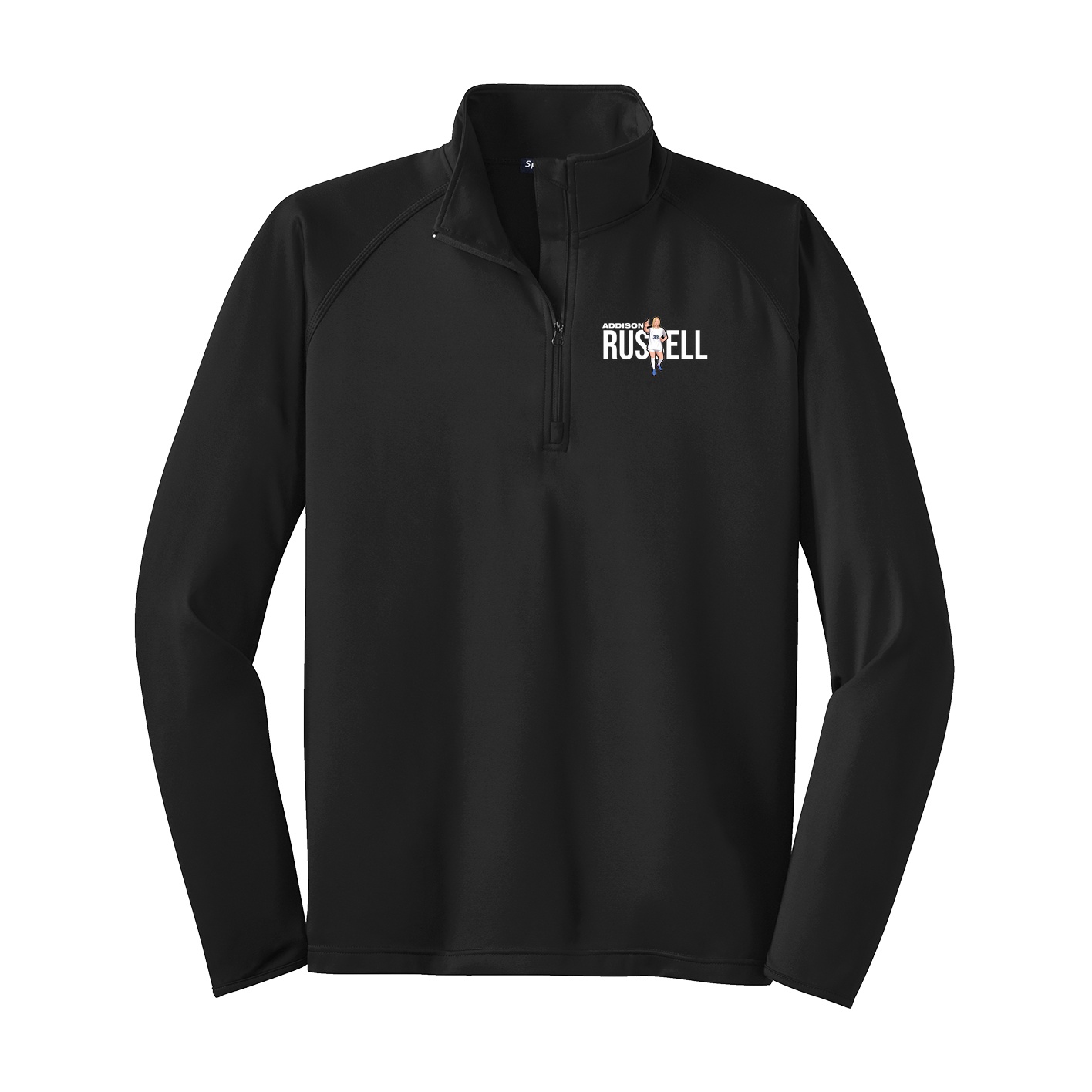 Q-Zip Pullover — Player Name in Black