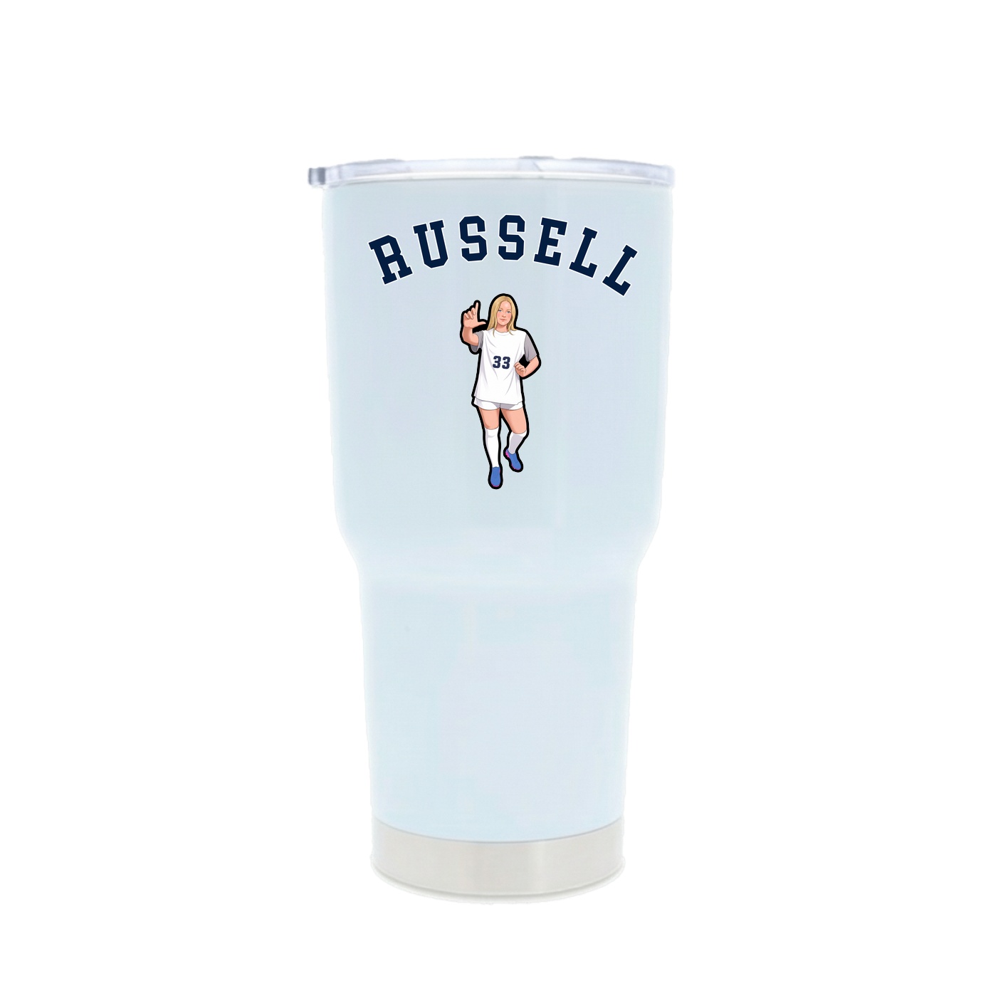 30oz Stainless Steel Tumbler — Shirsey Arch in White