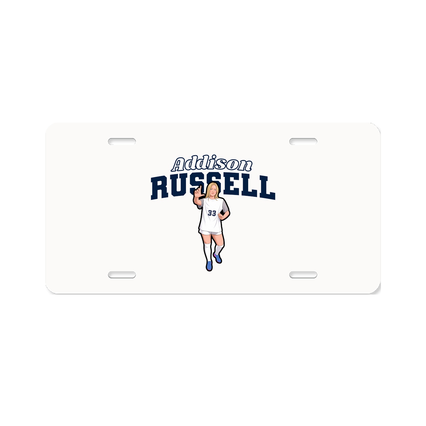 License Plate — Name Arch in Classic