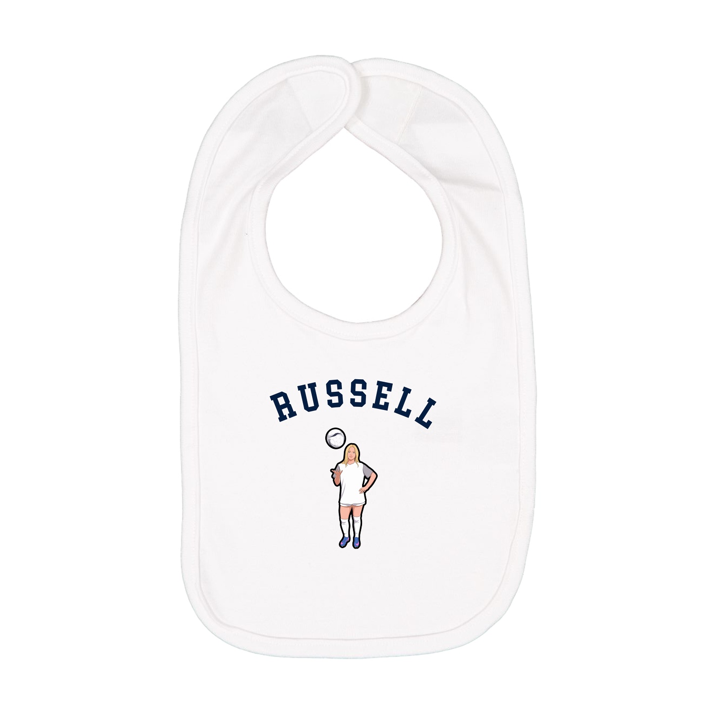 Infant Bib — Shirsey Arch in White