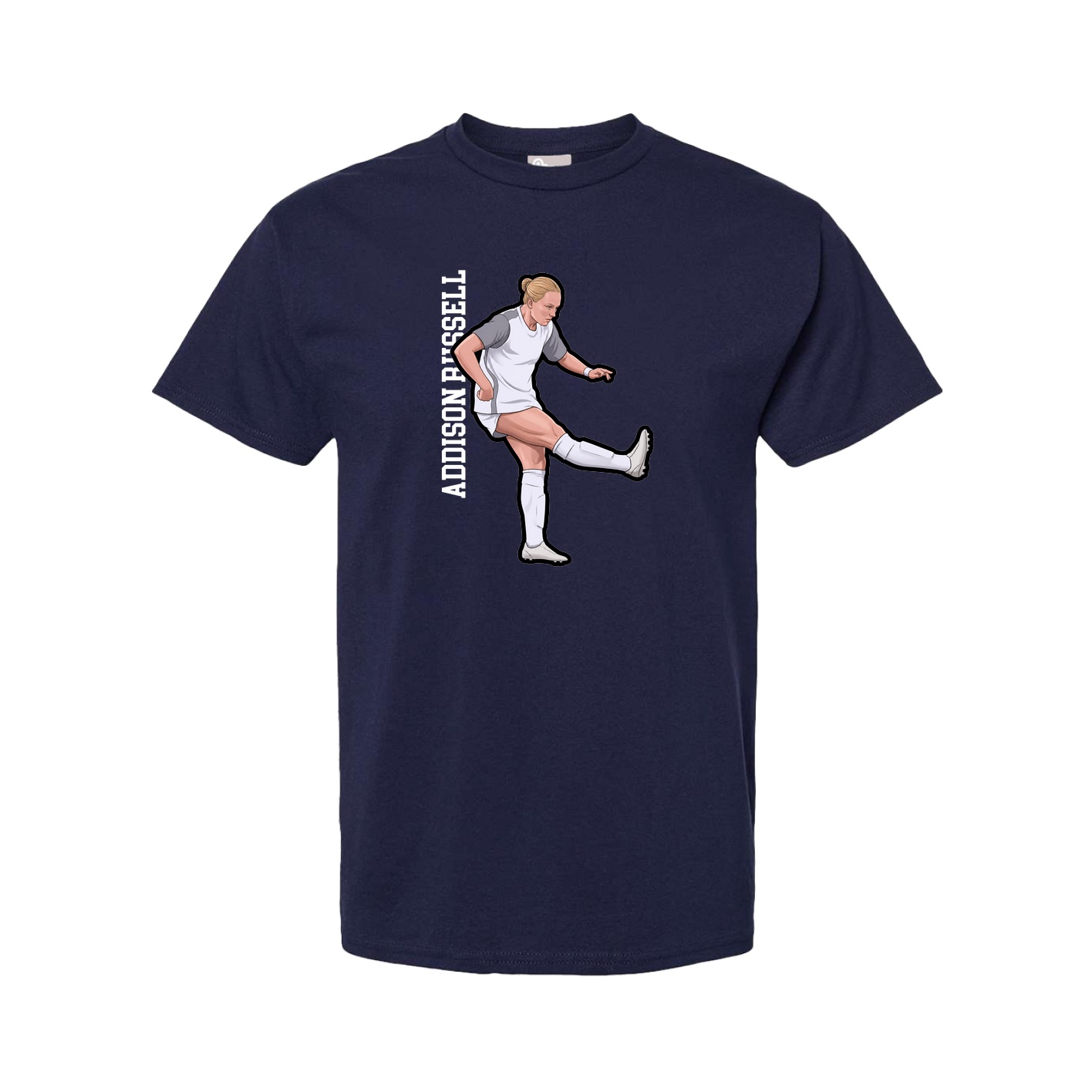 Tee — Name Vertical in Navy
