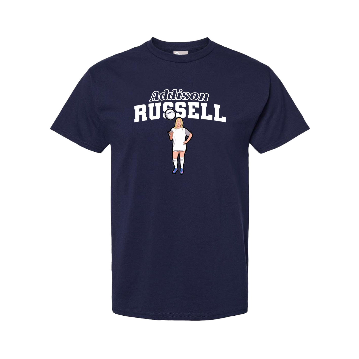 Youth Tee — Name Arch in Navy