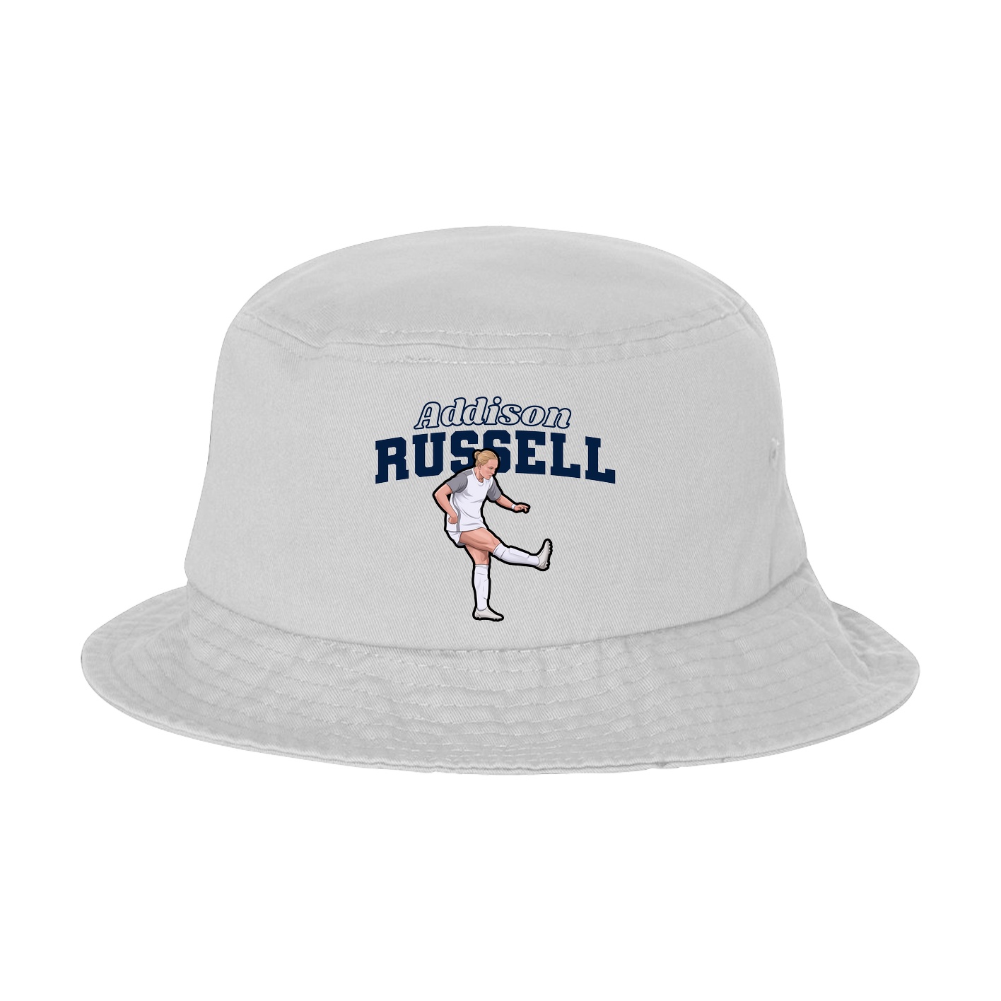 Bucket Cap — Name Arch in White