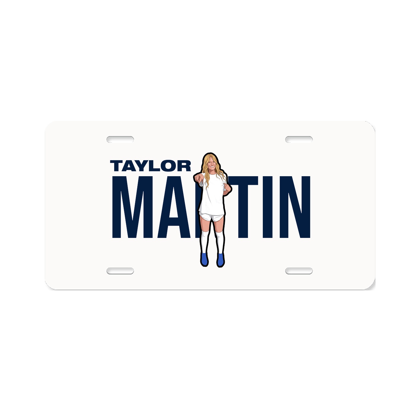 License Plate — Player Name in Classic