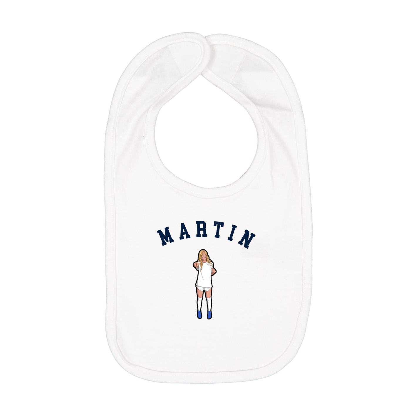 Infant Bib — Shirsey Arch in White