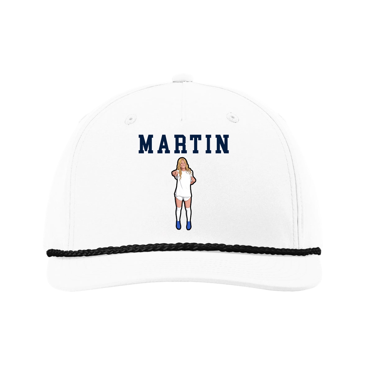 Five-Panel Classic Rope Cap — Shirsey in White