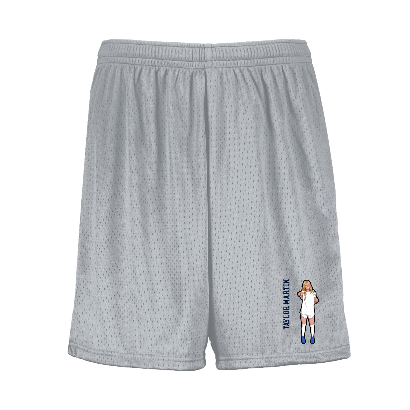 Shorts — Name Vertical in Silver