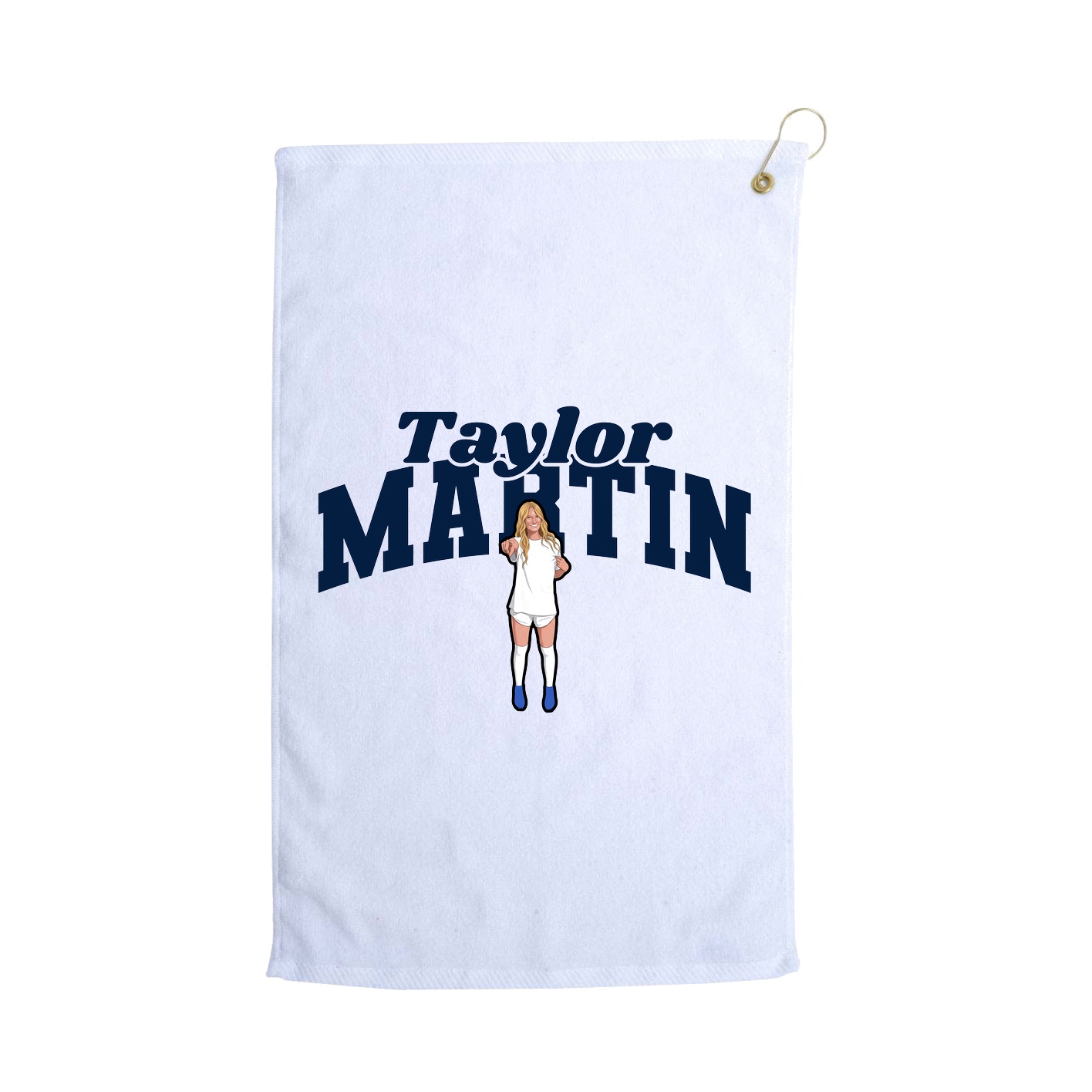 Golf Towel — Signature Arch in White