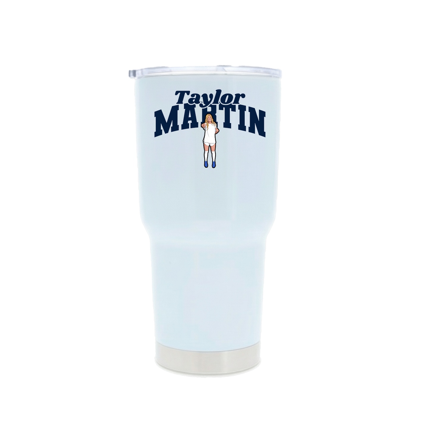 30oz Stainless Steel Tumbler — Signature Arch in White