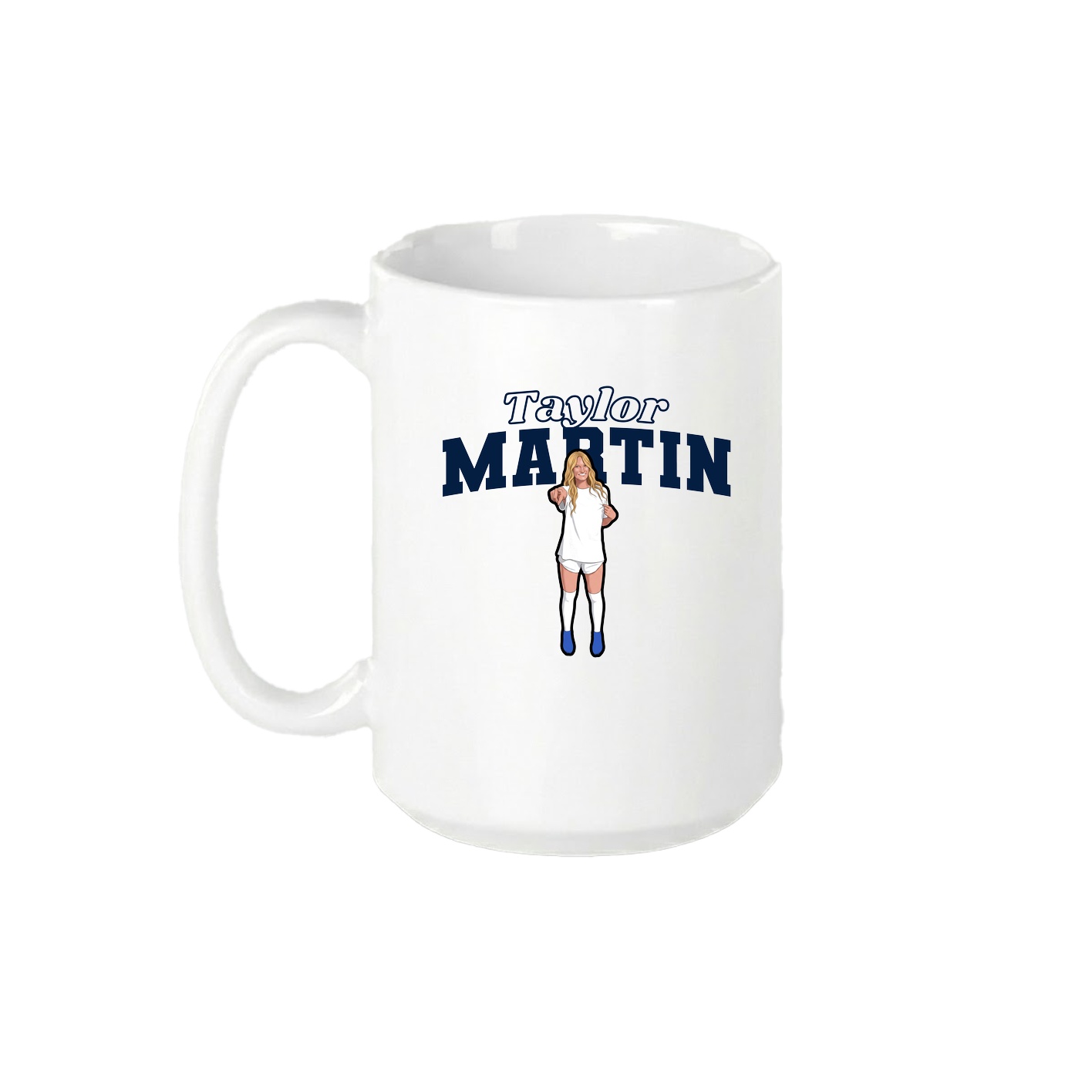 15oz Coffee Mug — Name Arch in White