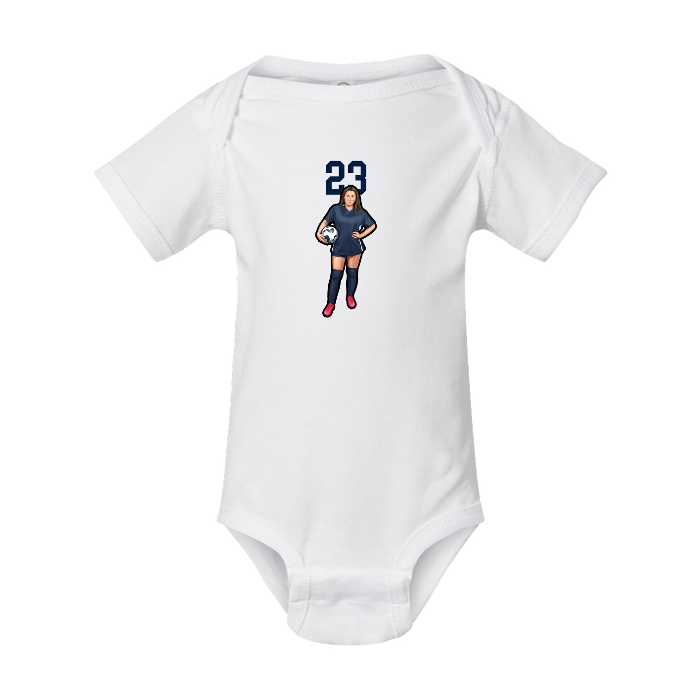 Baby Onesie — Number Top in White