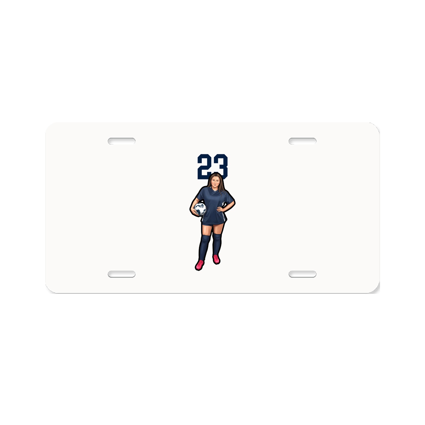 License Plate — Number Top in Classic