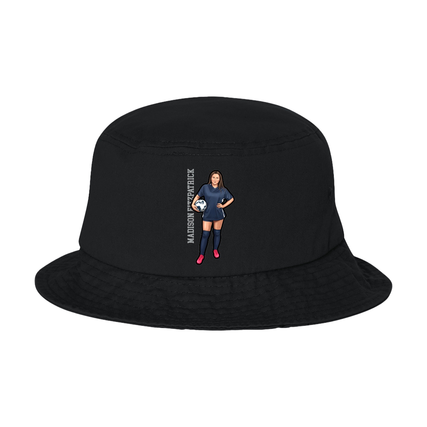 Bucket Cap — Name Vertical in Black