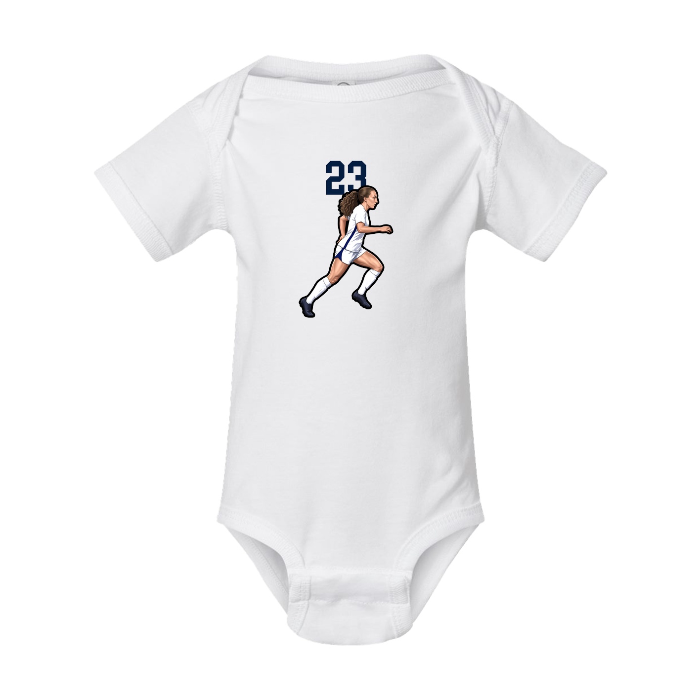 Baby Onesie — Number Top in White