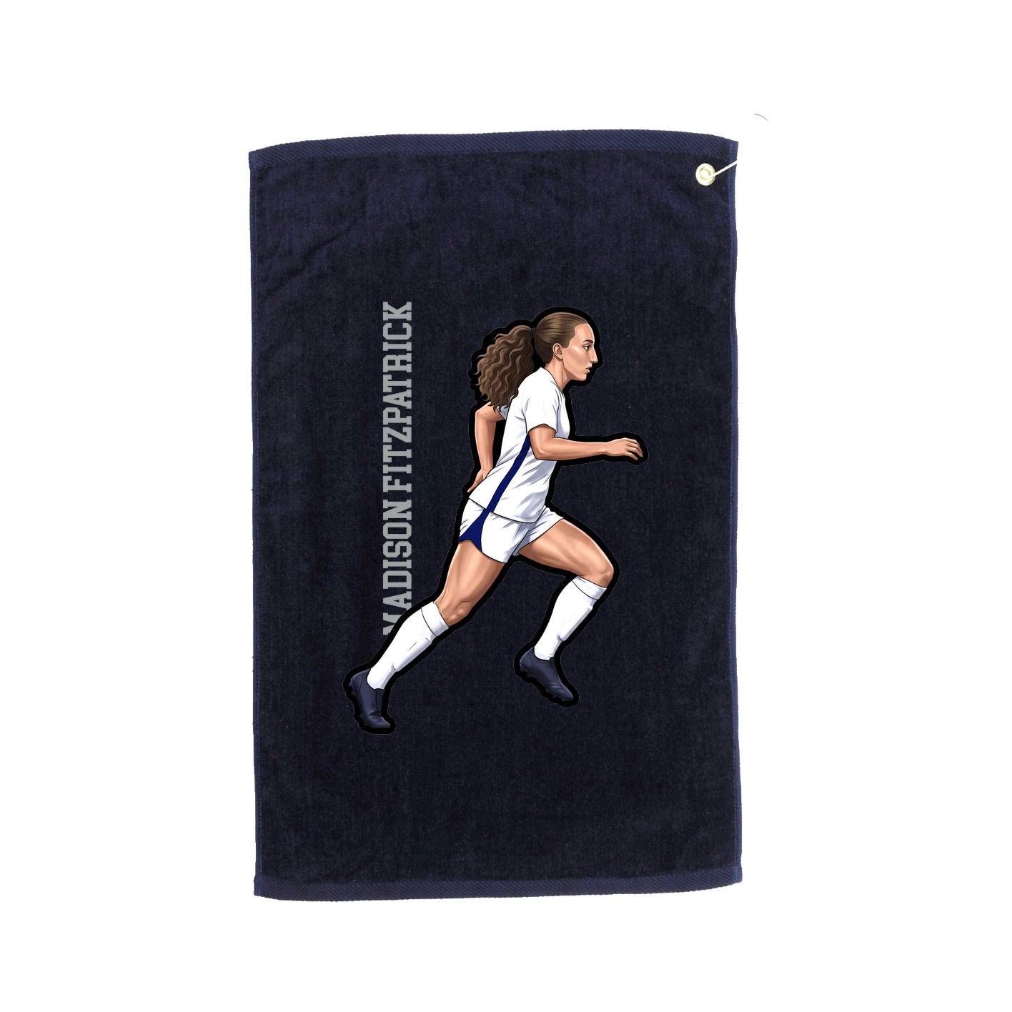 Golf Towel — Name Vertical in Navy