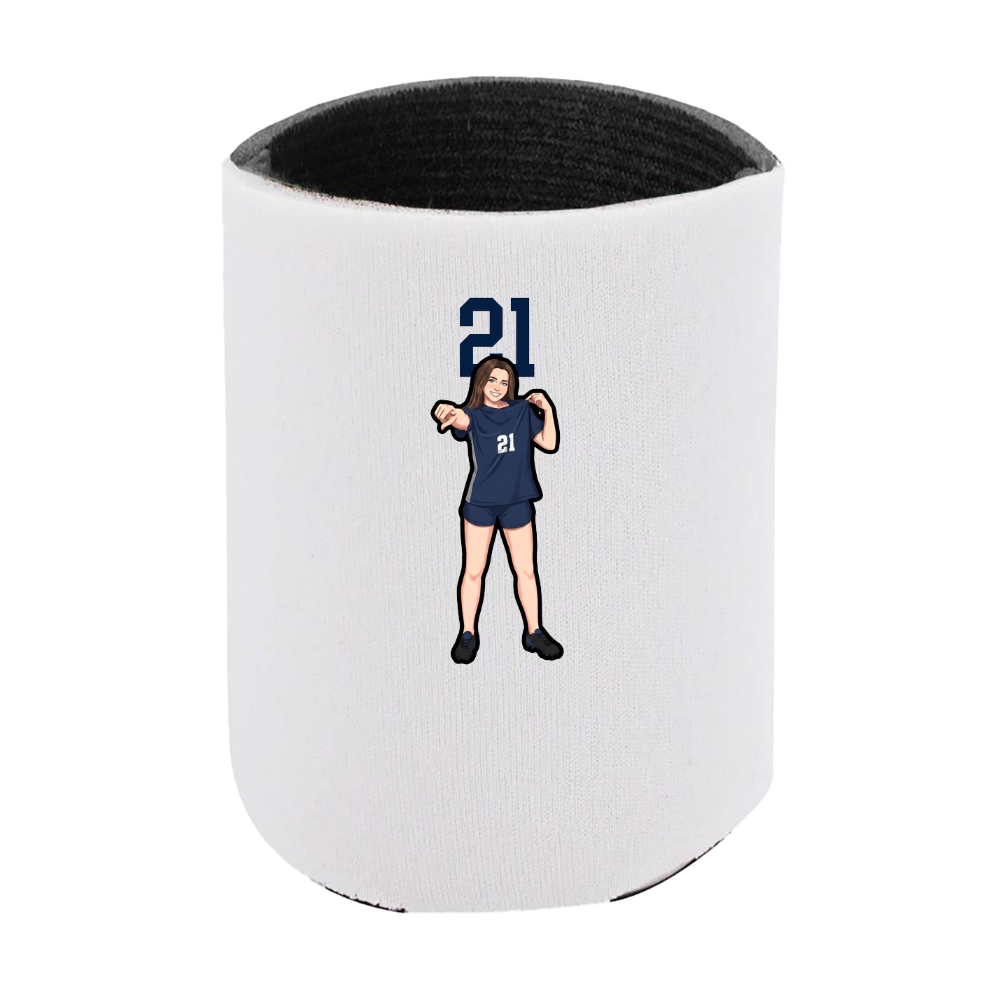 Can Holder — Number Top in White