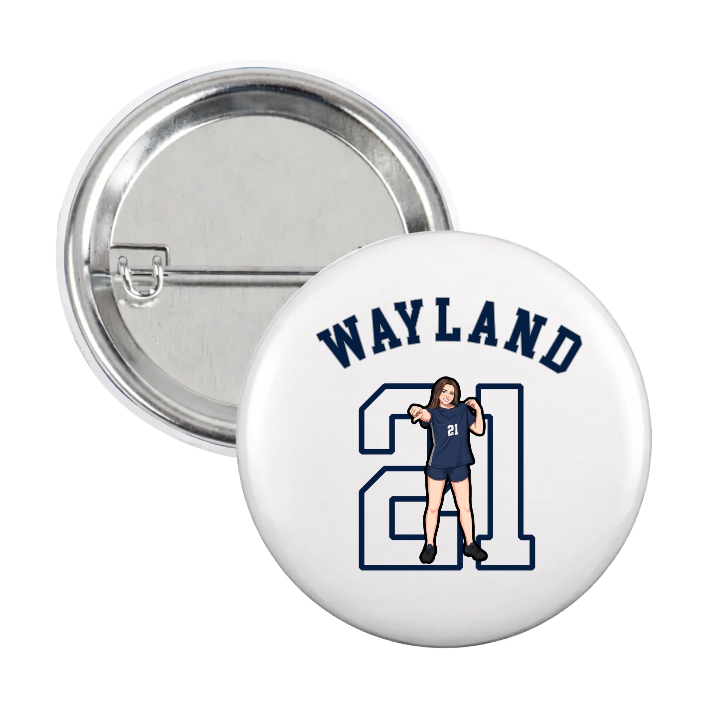 Game Day Button — Shirsey Arch in White