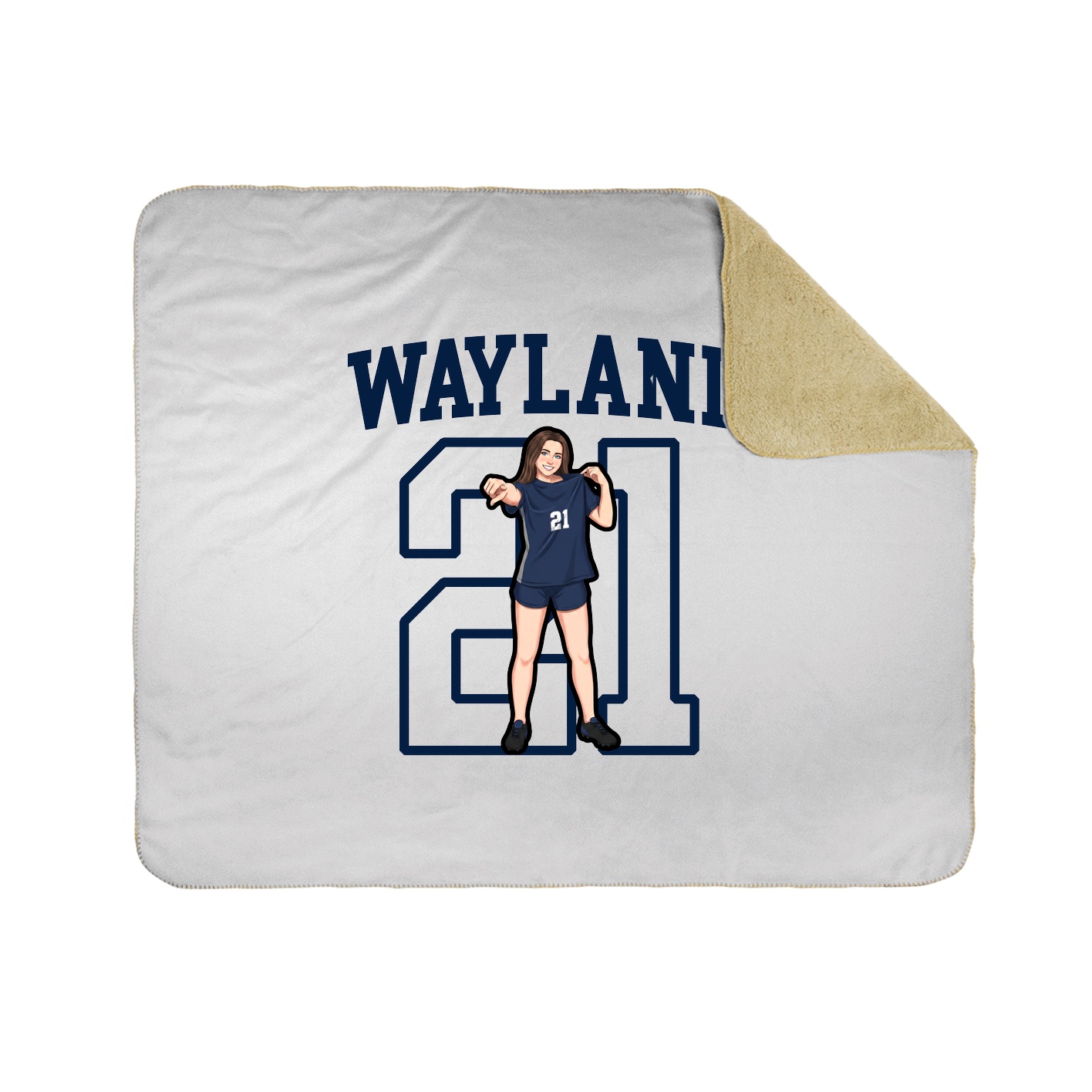 Throw Blanket — Shirsey in White