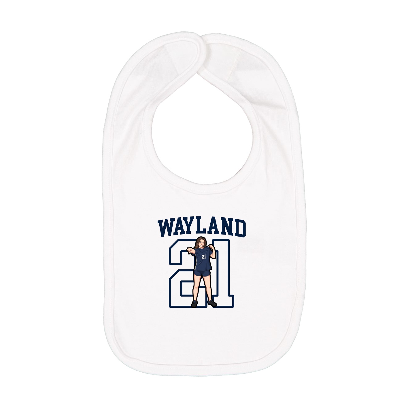 Infant Bib — Shirsey in White