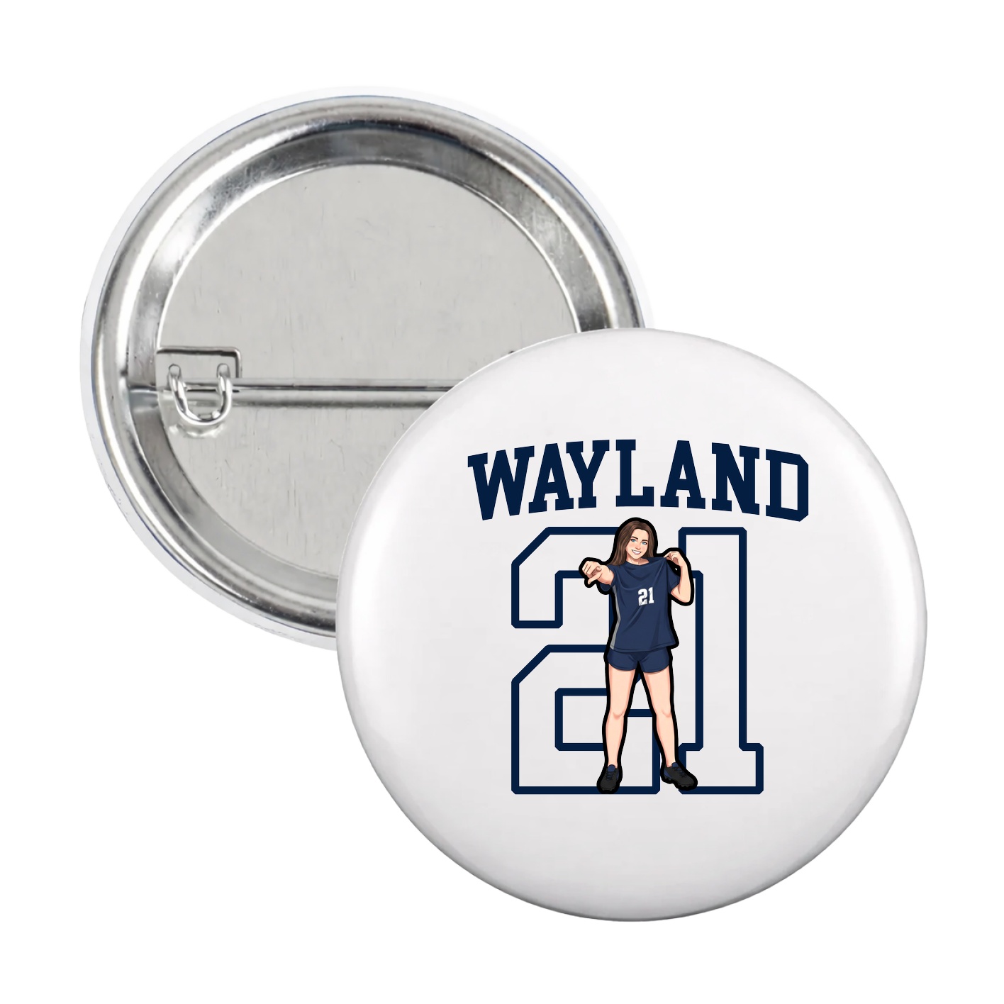Game Day Button — Shirsey in White