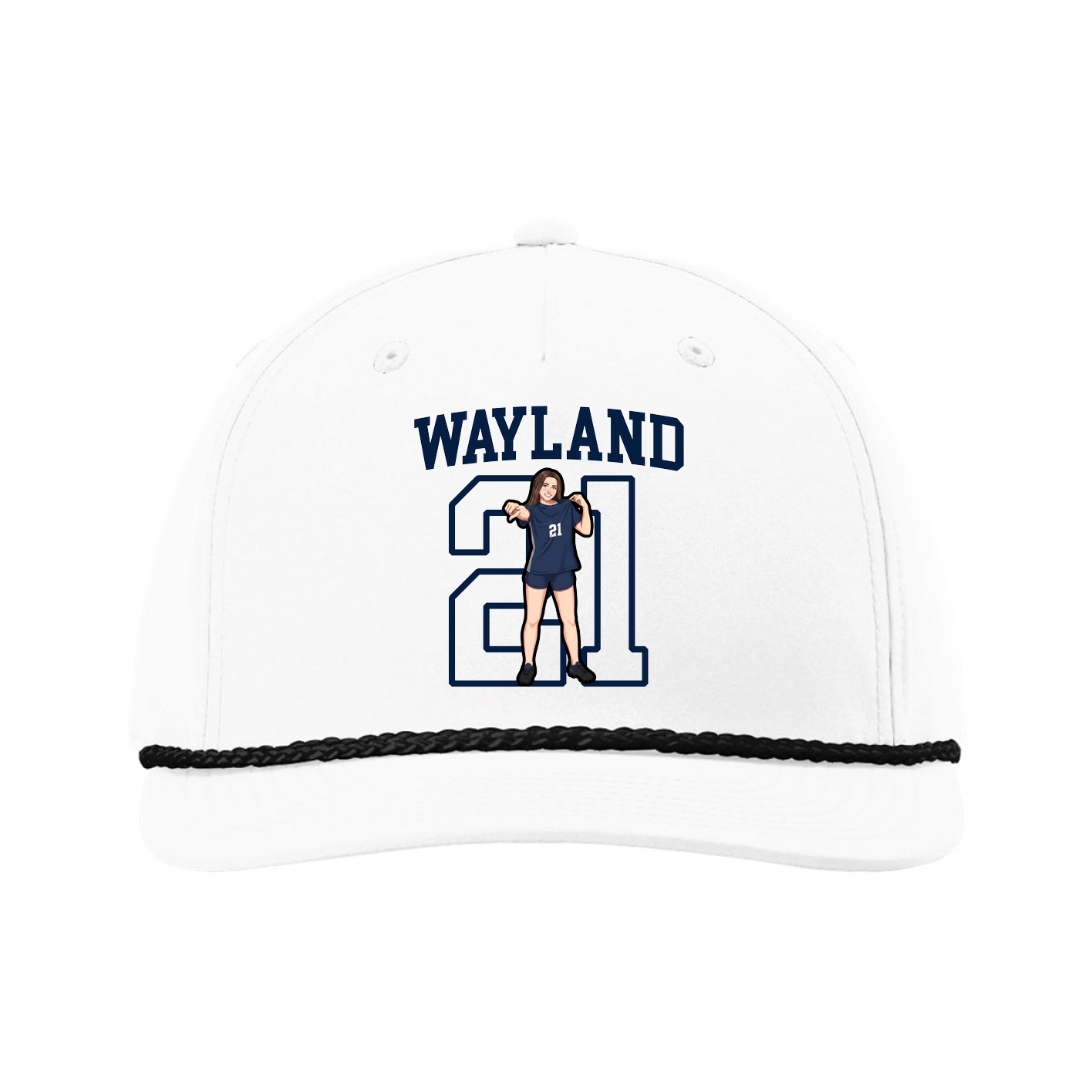 Five-Panel Classic Rope Cap — Shirsey in White